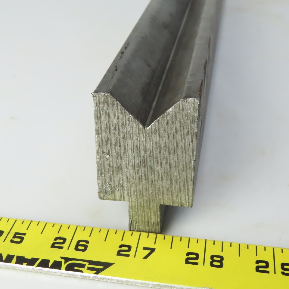 25-1/4″ Press Brake Forming V Angle Die Block 7/8″ opening 2-3/8″ Ht. 1-3/8″ Th