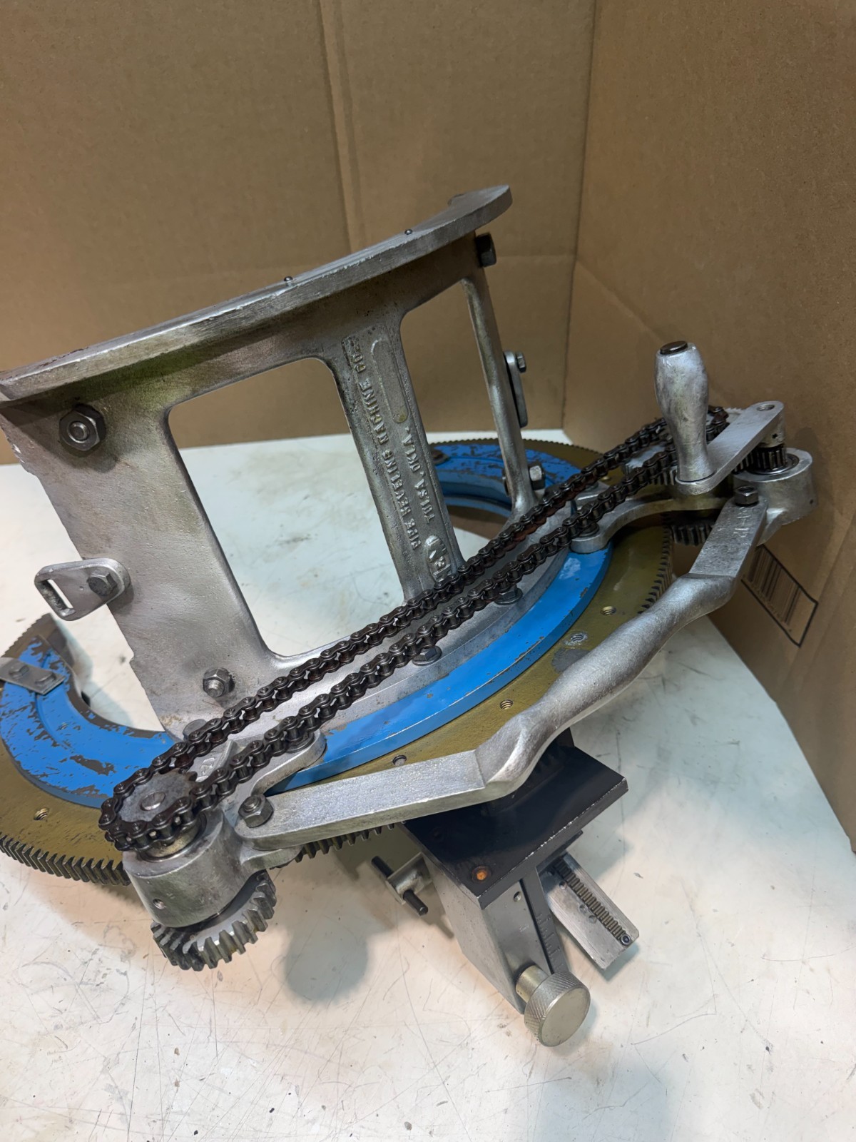 H & M Model #2 Aluminum Pipe Beveling Machine 6-12″ w/ Torch Holder Used