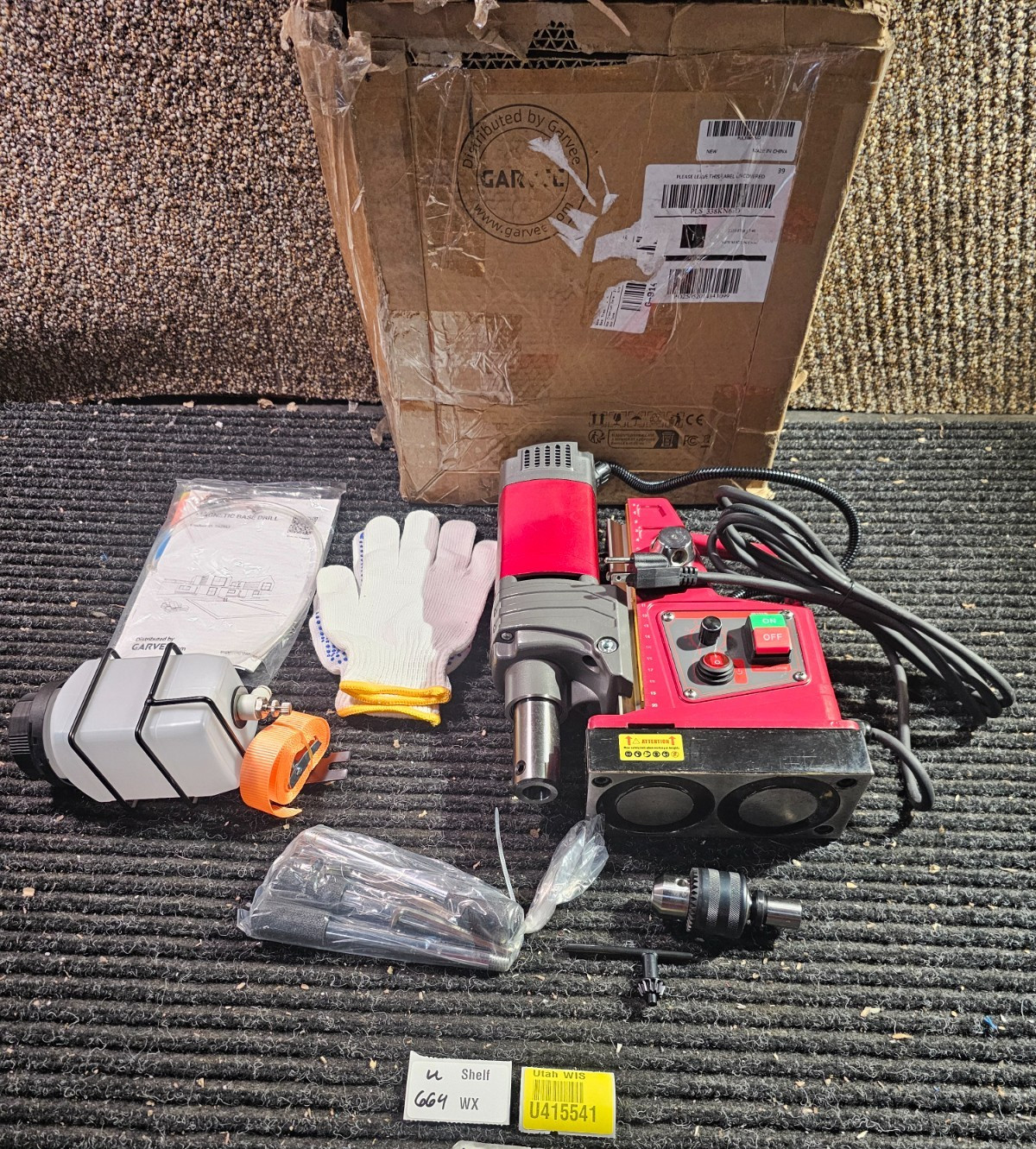 GARVEE 8850E Magnetic Drill Press, 1550W Portable Mag Drill Press, 10-Speed