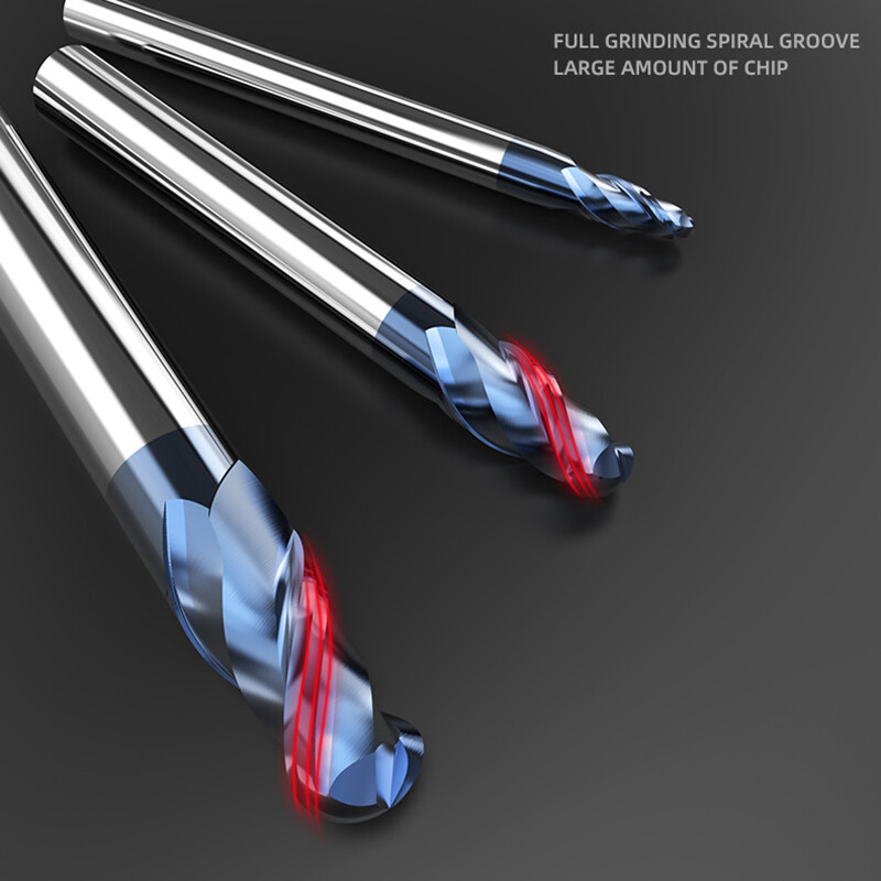 Ball Nose Round End Mill Drill TISIN Coating Milling Cutter Engraving Bit Or CNC