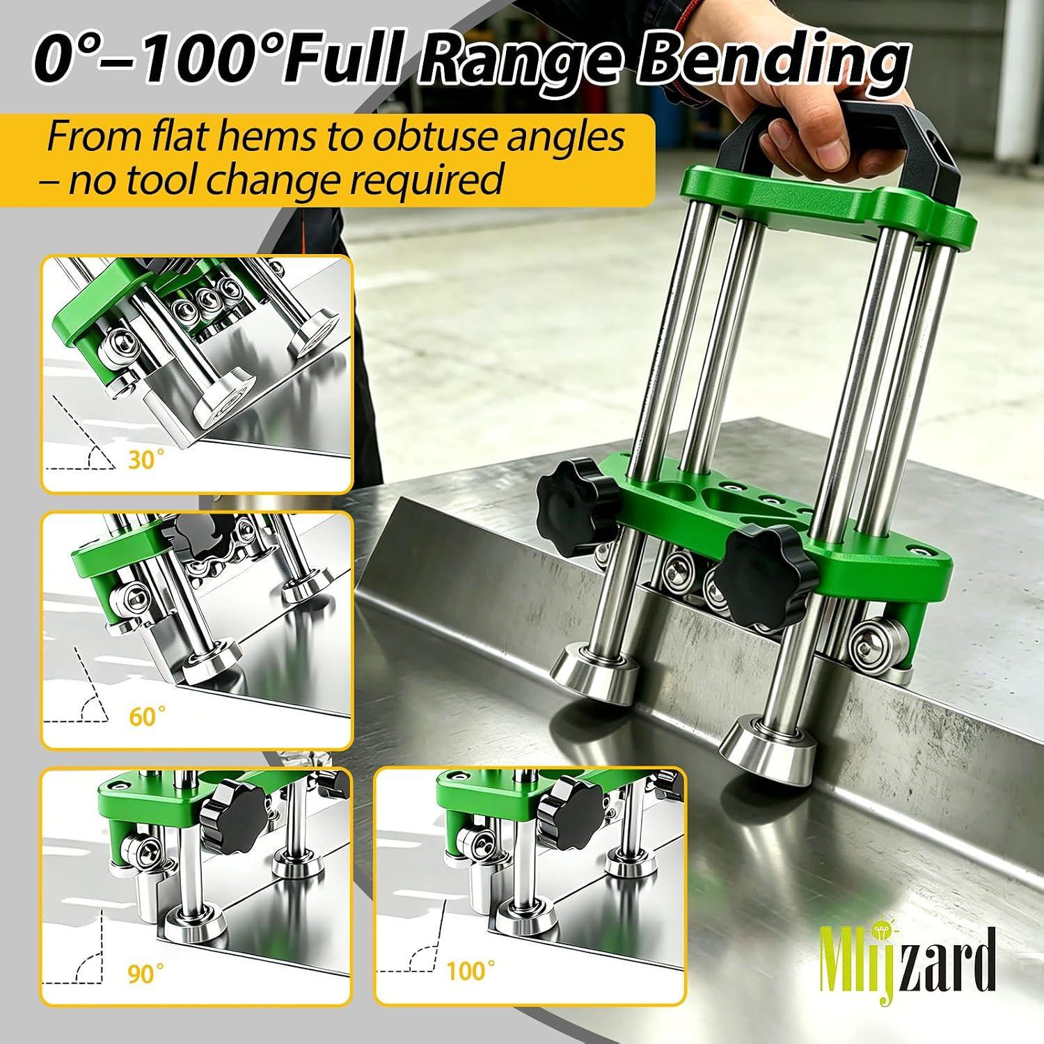 2 Station Sheet Metal Bender Tool, Adjustable 0.27″-7″ Width, 0.1-1.0Mm Thicknes