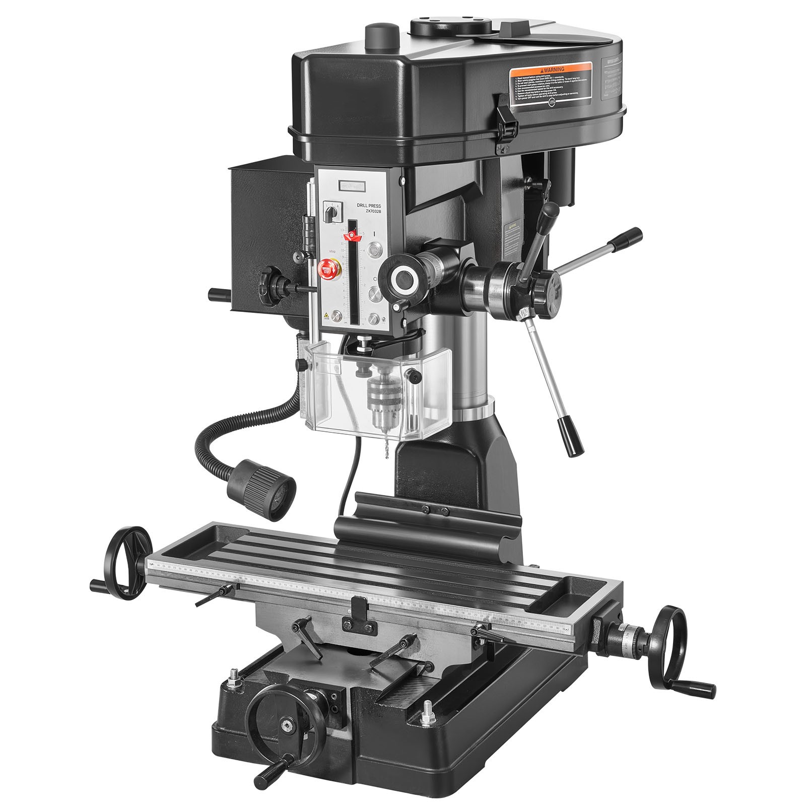 Uimoso 15.875 in Benchtop Mill Drill Machine, 2HP, 150-2560 RPM Milling Press