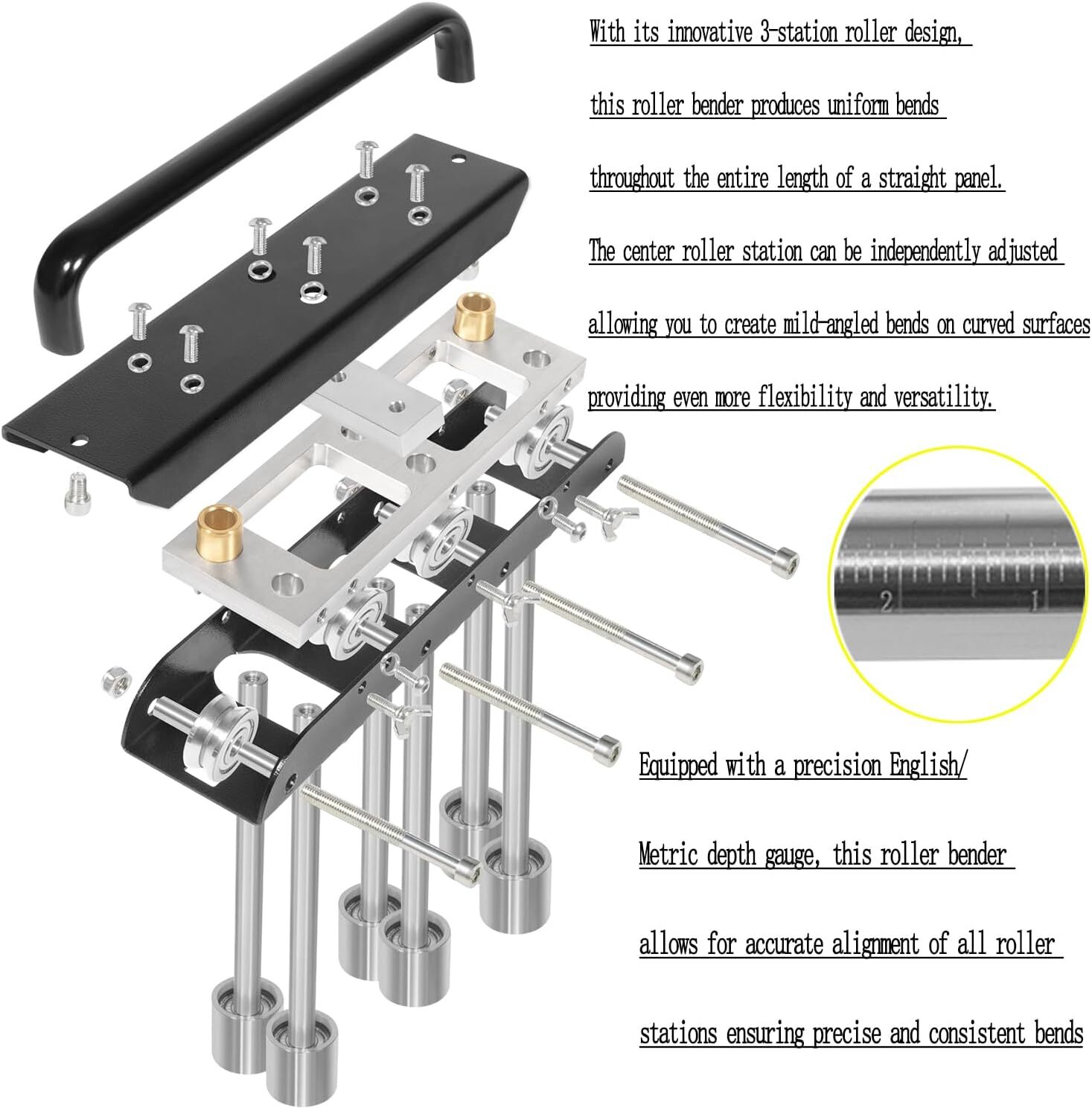 ER3 Three-Station Edge Roller for Making 5/8″ – 4″ Bends in 29 to 22 Gauge Steel