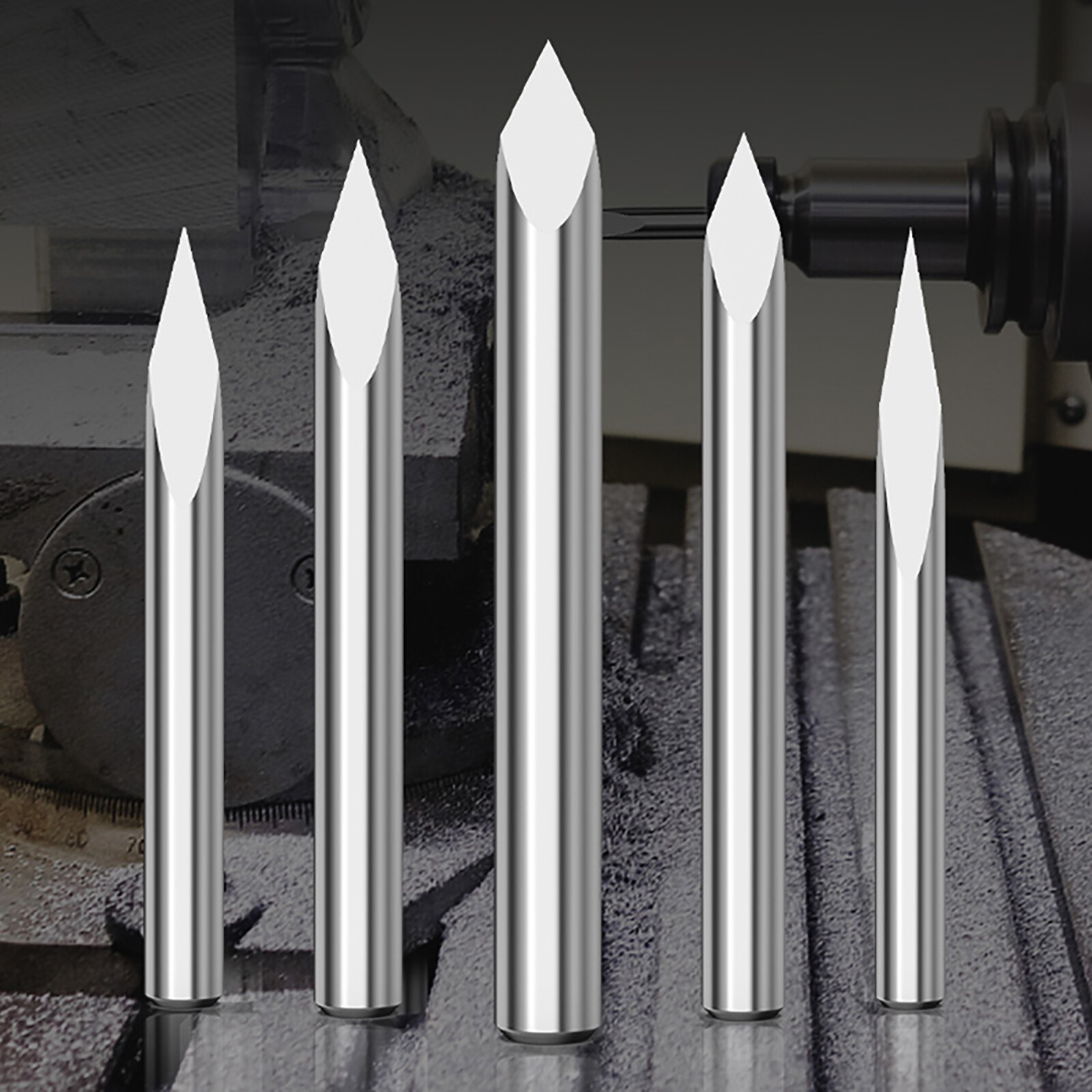 4mm Shank V Shape Carbide End Mill Straight Engraver CNC Router Bit