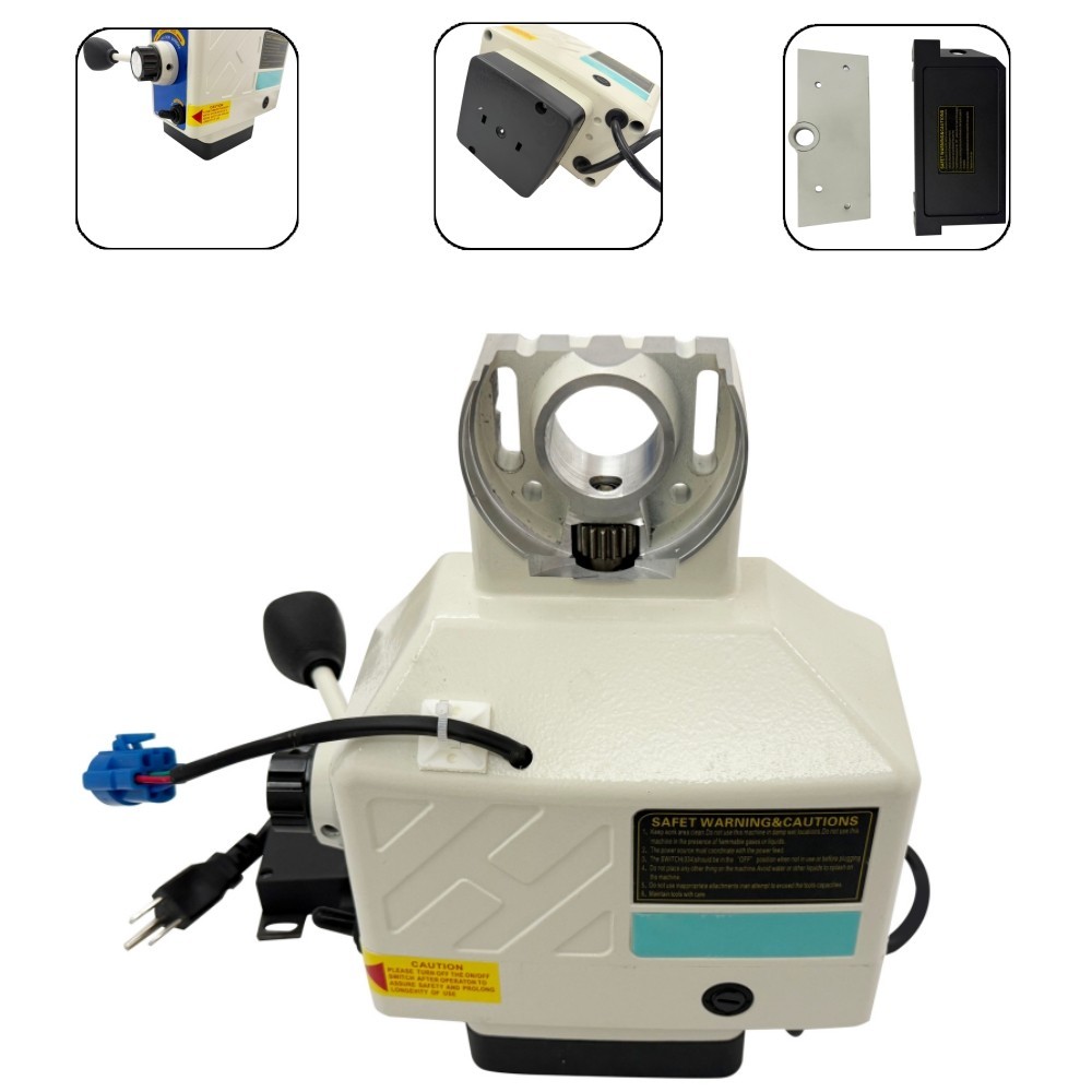 Horizontal Milling Machine Power Feeder 110V 90W Automatic Table Feed 0-200 RPM