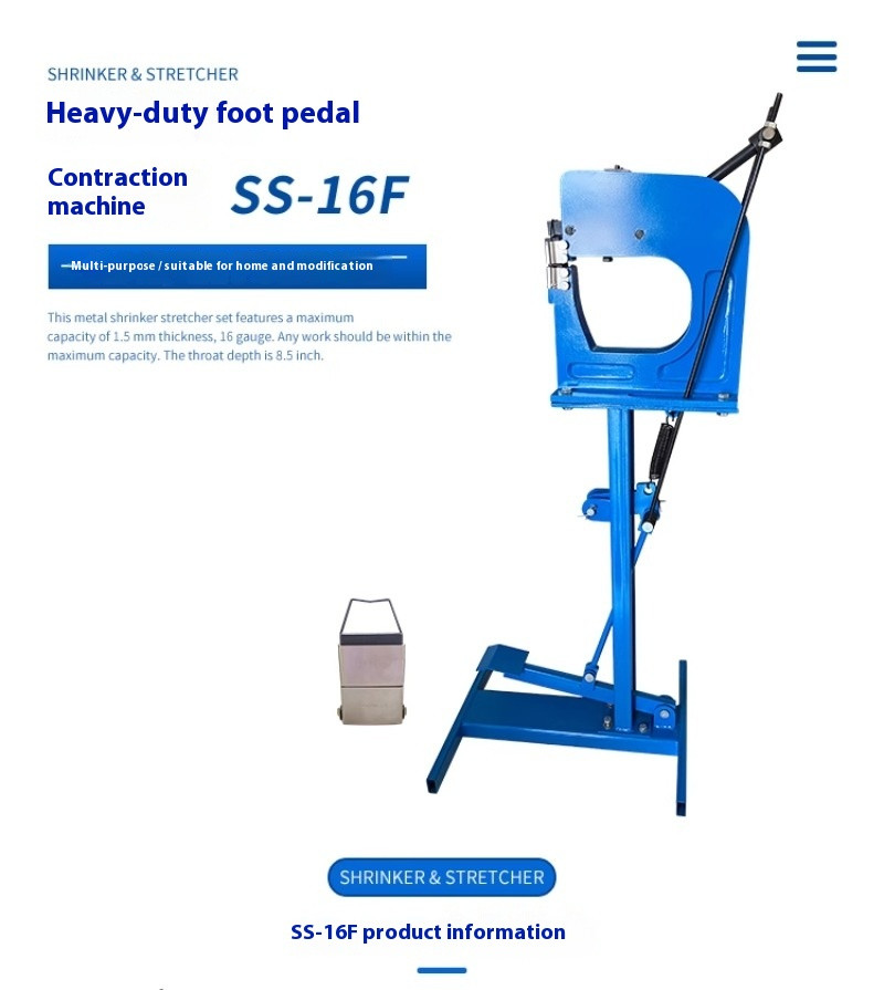 Edge Pressing Machine SS16F Heavy-duty Retractable Stretcher Foot-operated