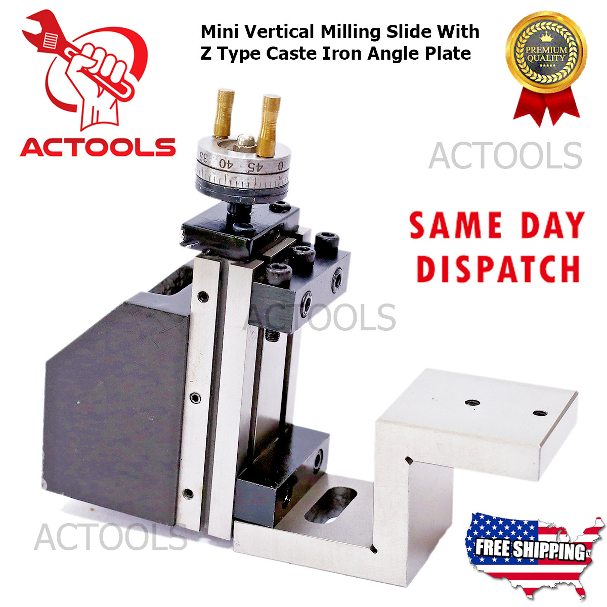 Mini Vertical Milling Slide With Z Type Caste Iron Angle Plate ACTOOLS