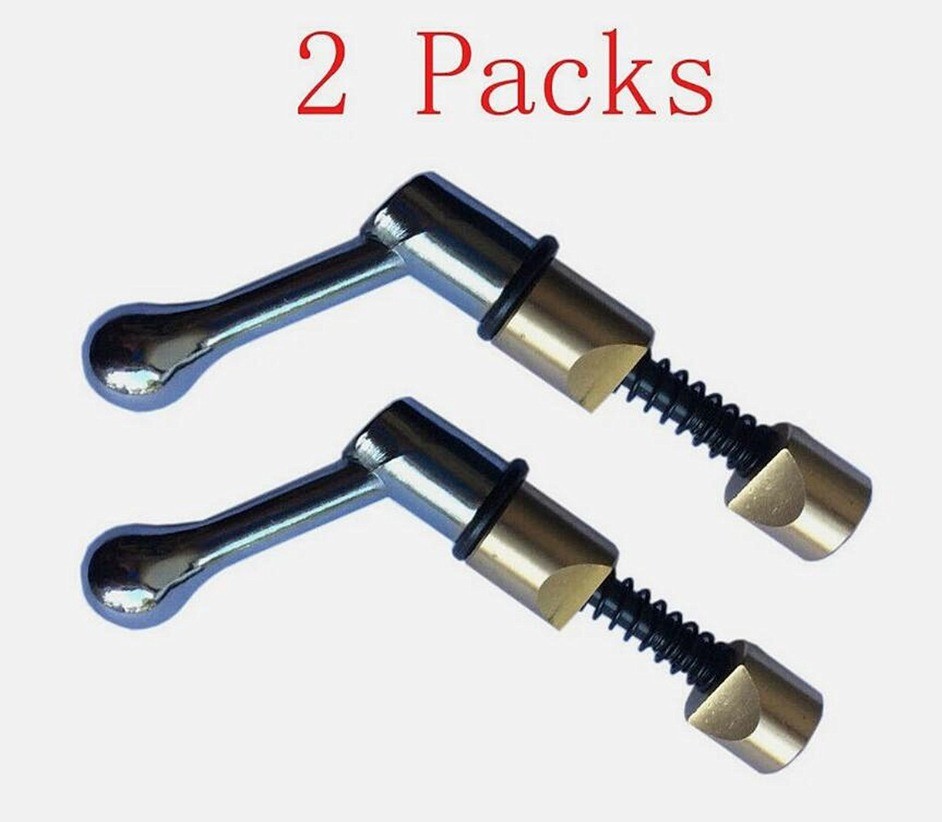 2Pc Milling Machine Table Lock Handle 5/16 Brass Sleeve Vertical
