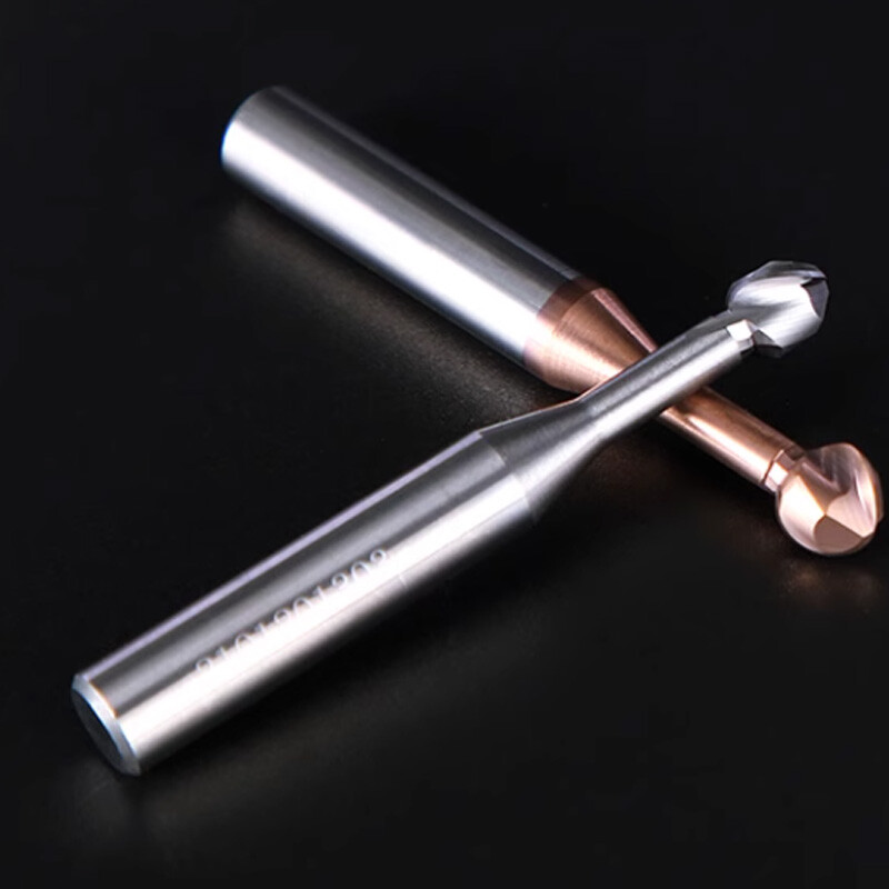 R0.5mm – R10mm TiN Coated Solid Carbide Ball Nose End Mill Lollipop Cutter CNC