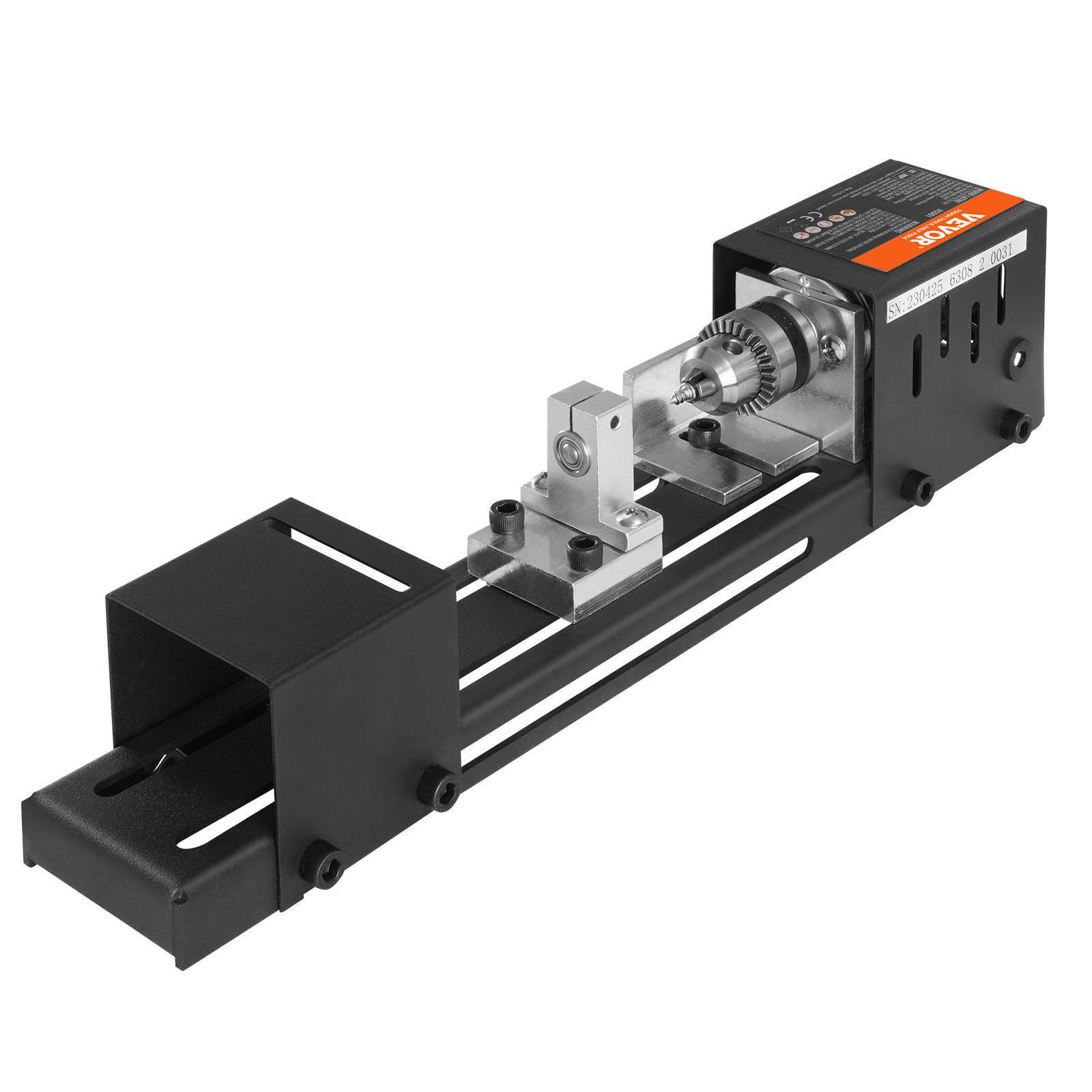 VEVOR Mini Lathe Machine 24V 96W Mini Wood Lathe Tools 2.76 in x 6.3 in 7 Speeds