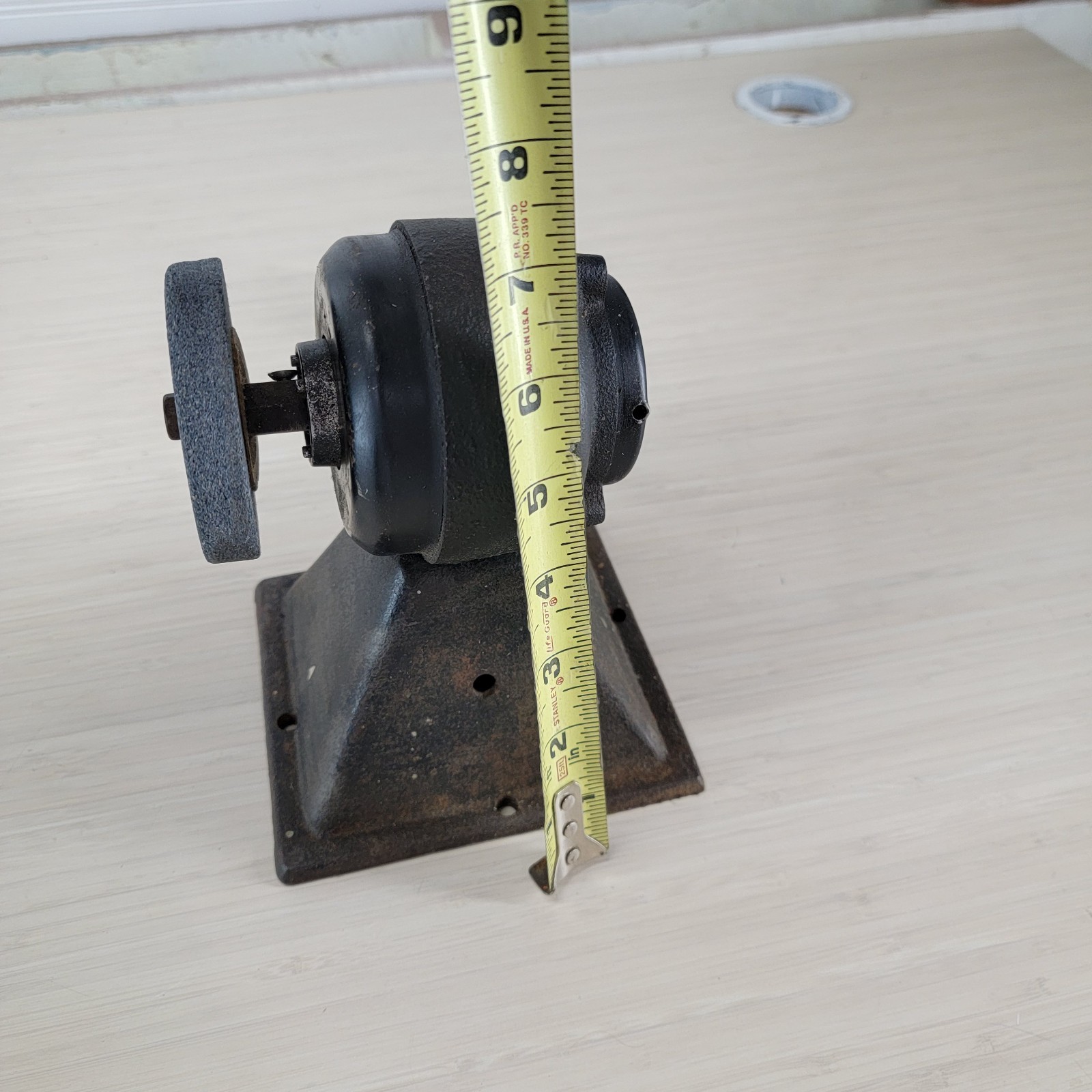 Vintage GE Bench Grinder Tool Sharpener 5KSP51EL551H Motor Works 115V USA
