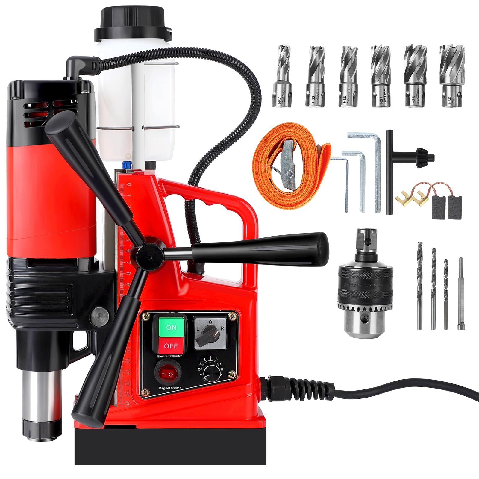 Magnetic Drill Press 1400W 810 RPM 2Inch Boring Diameter Single Track Portable