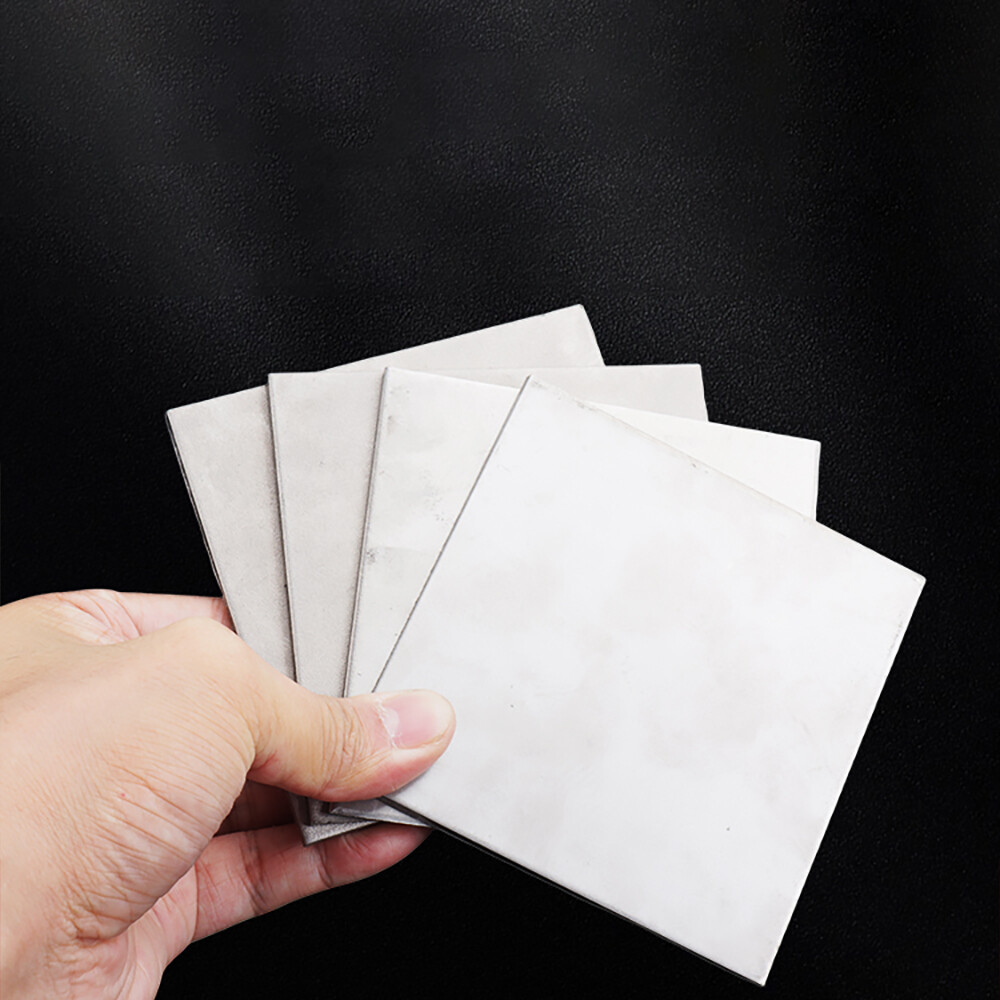 100mmX100mmX0.5mm Silver TC4/GR5 0.5mm Thick Titanium Alloy Metal Plate Ti Sheet