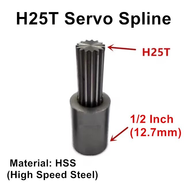 H25T Servo Spline Rotary Broach Punch Tools Cutter 0.5 inch Shank 12.7mm