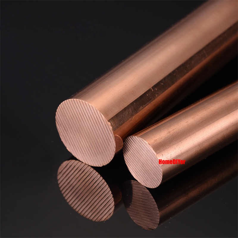 T2 Copper Round Bars Solid Profile Rods Diameter 8mm- 100mm Length 100mm- 300mm