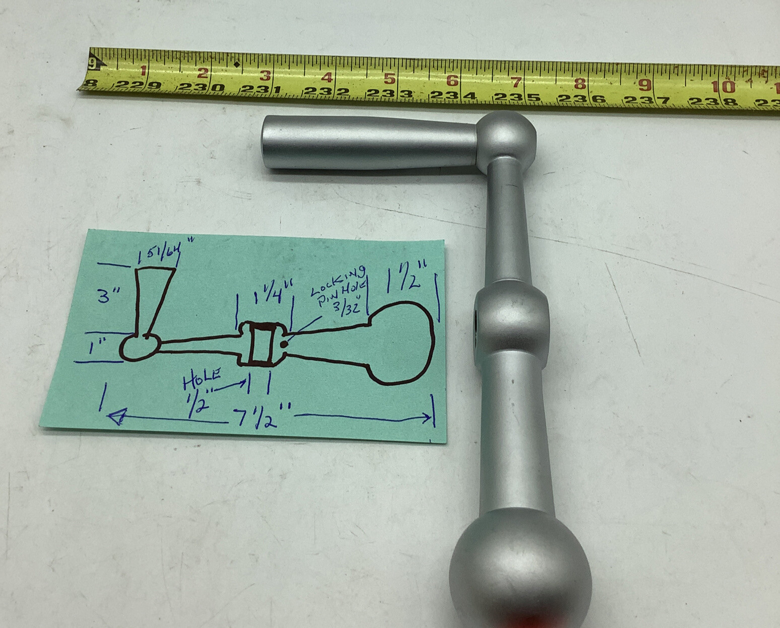 Handle Lathe, Crank Tri Ball Balanced 365-07,(One In Lot) 2568-N Cart