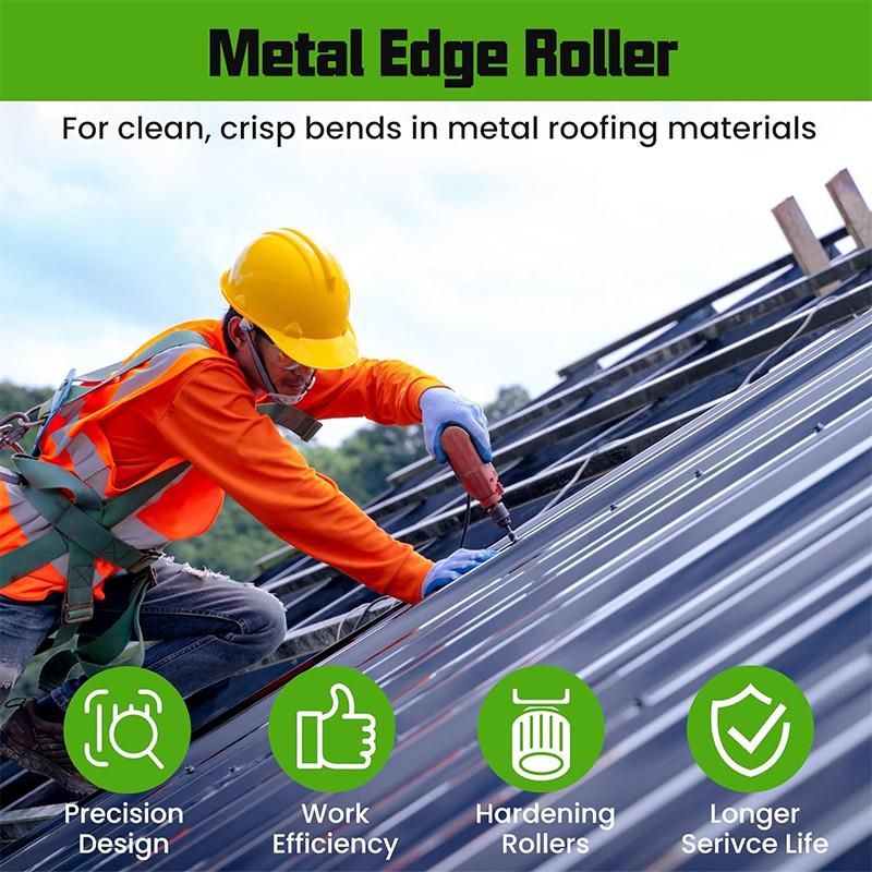Blue Hand Sheet Metal Roller Bender Roofing Tools&Snip for Making Folding Edges