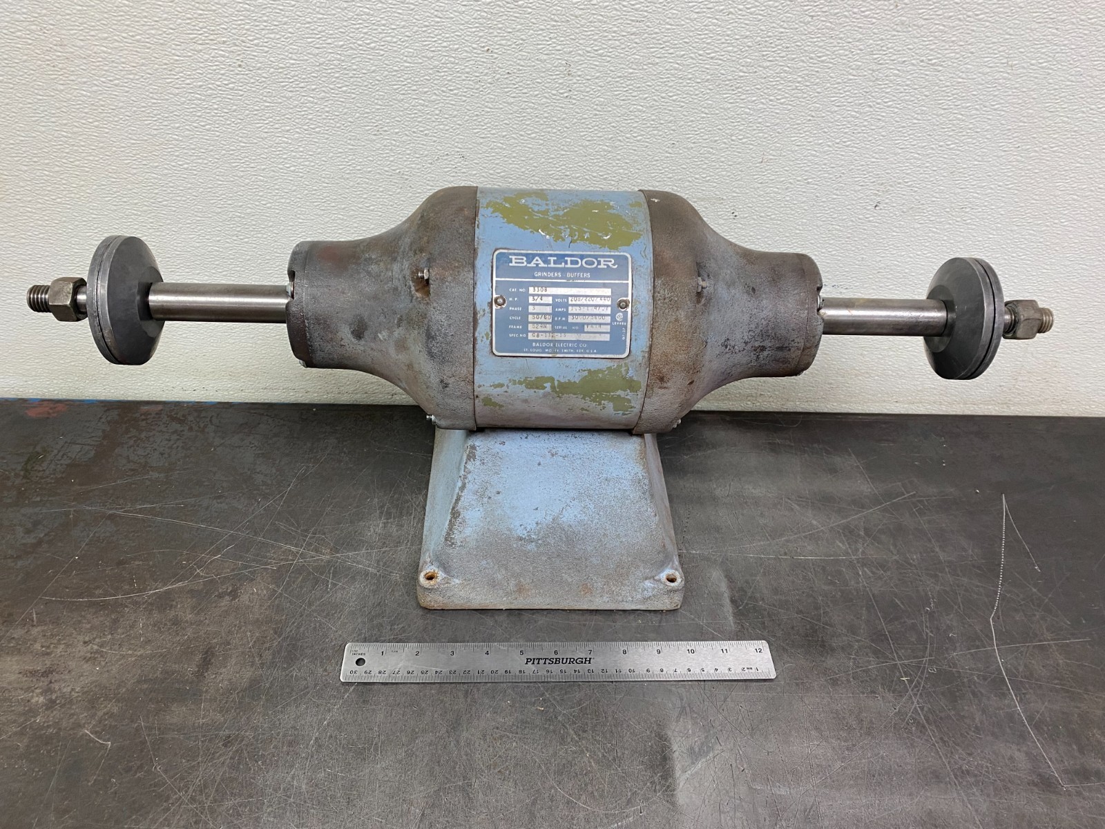 Baldor Electric 330B Buffer Grinder 3-Phase 220/440 Parts Only