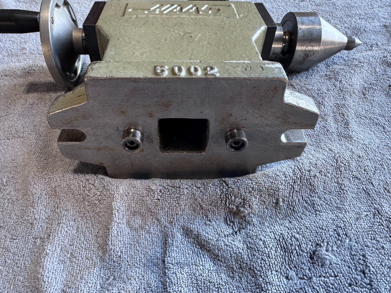 Haas HTS6 Manual Tailstock with Royal Versa-Turn Live Center #3 Morse Taper