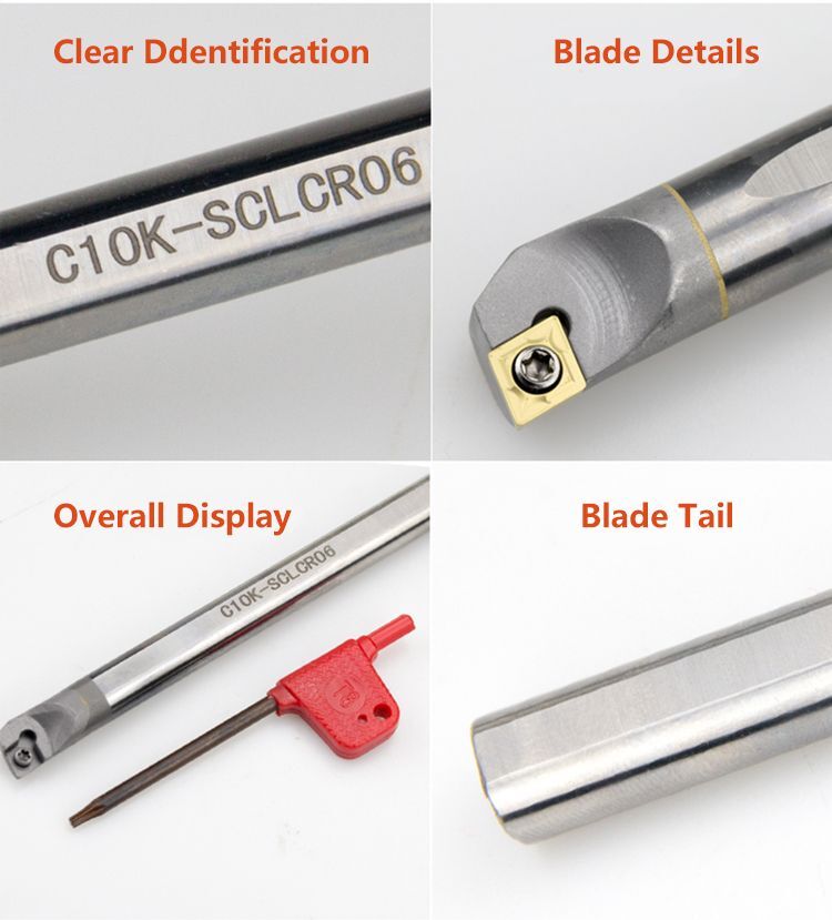 Carbide Blade Lathe Tungsten Steel Cutter Bar Internal Hole Turning Tool Set