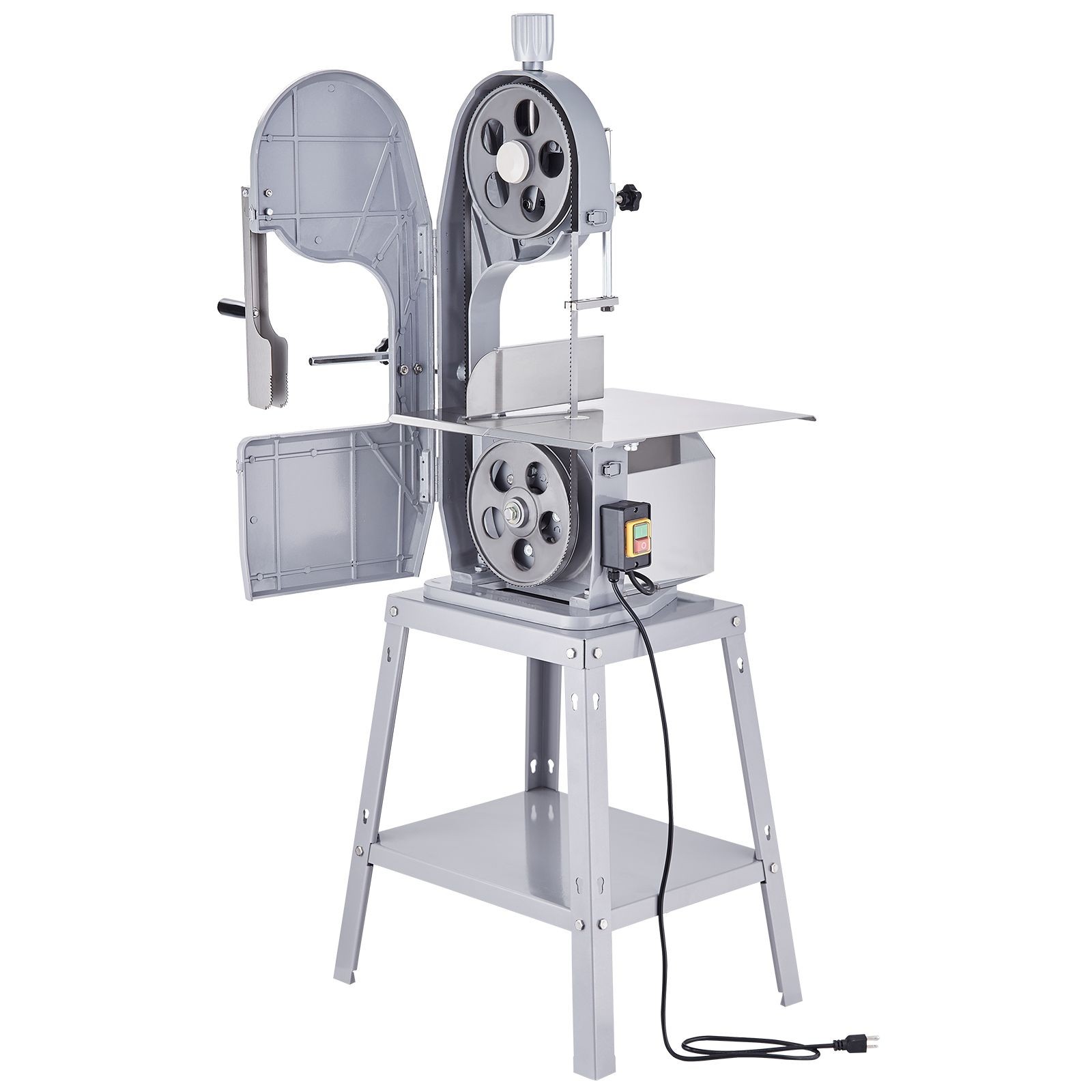 Alum & Stainless Bone Bandsaw: 1500W, 0.16-7.9in Adjustment, Pusher Plate Safety