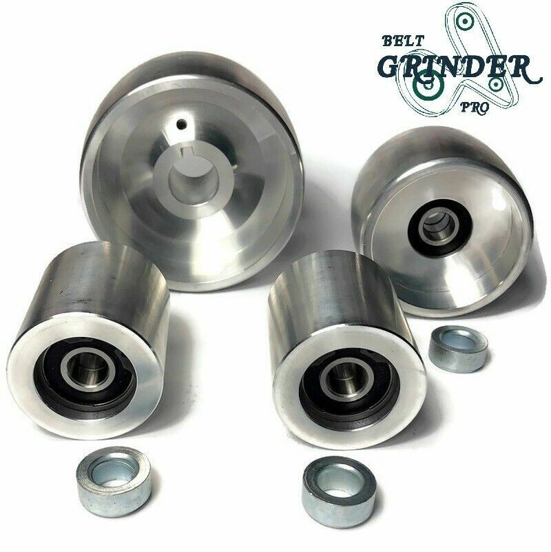 Belt Grinder 2″x72″ Wheel Set knife Grinder 4″ Drive 7/8″ Bore 3″ Track 2″ Idler