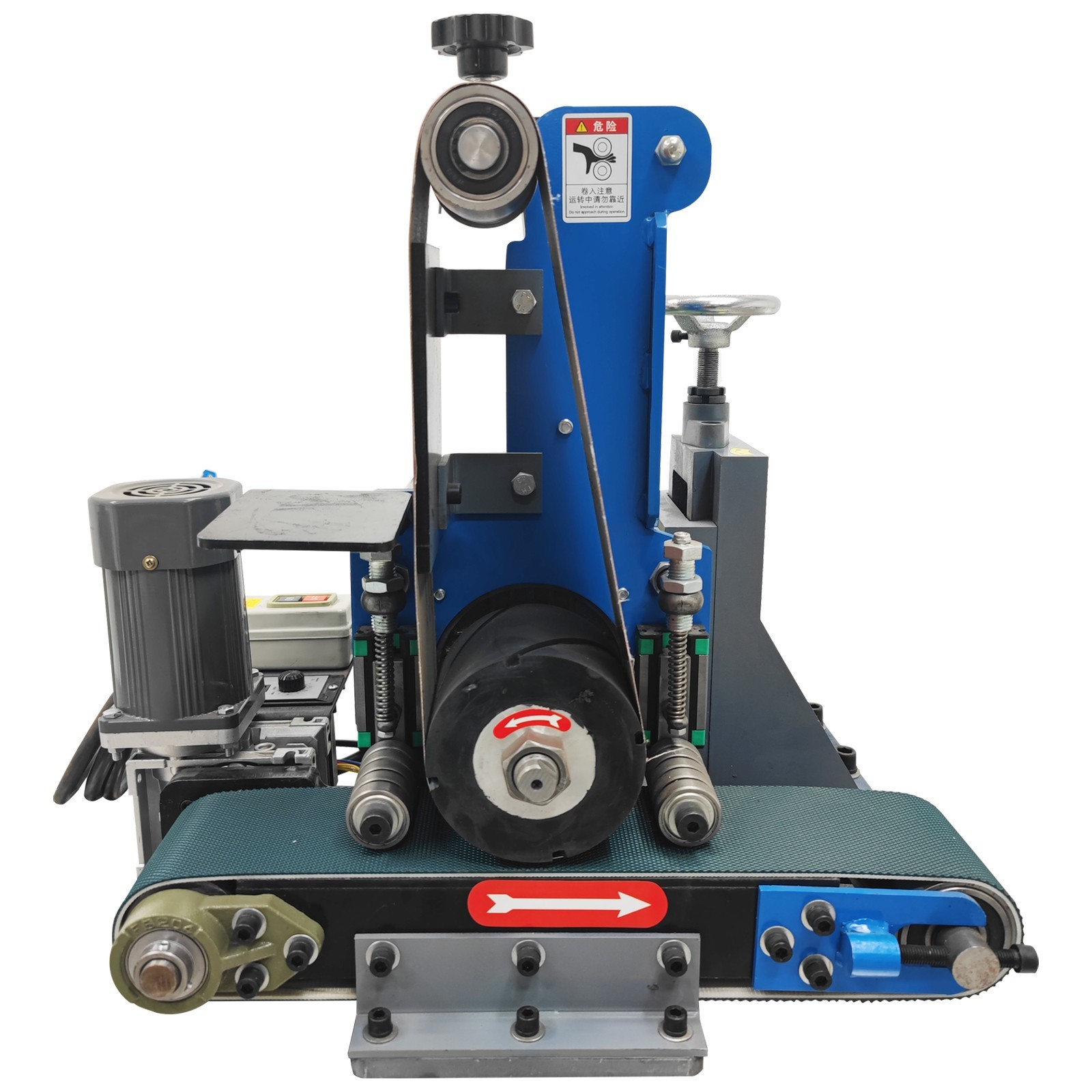 220V Single Head Belt Sander Polishing Machine for Metal Surface Deburring etc.