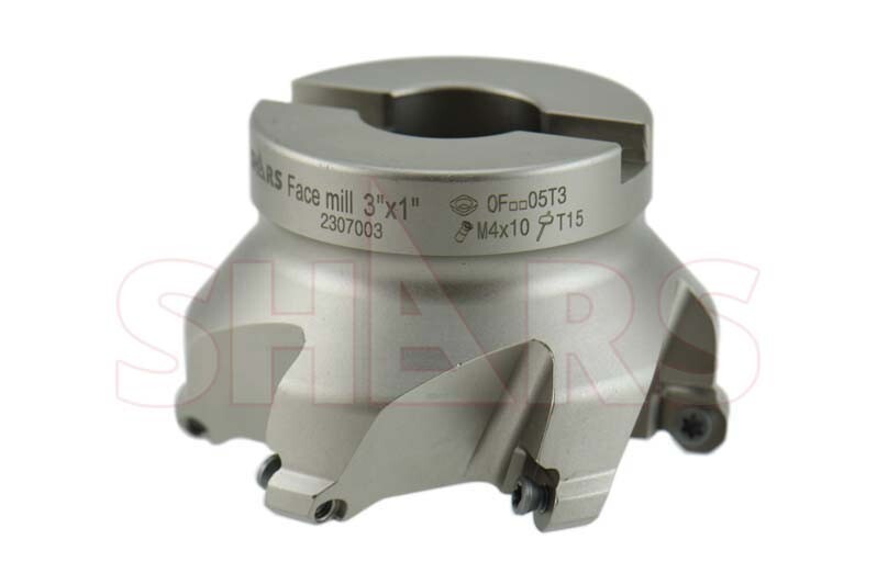 Shars 3″ 45° Indexable Face Mill for OFKT Insert 6 Flutes 2 OAH NEW P}