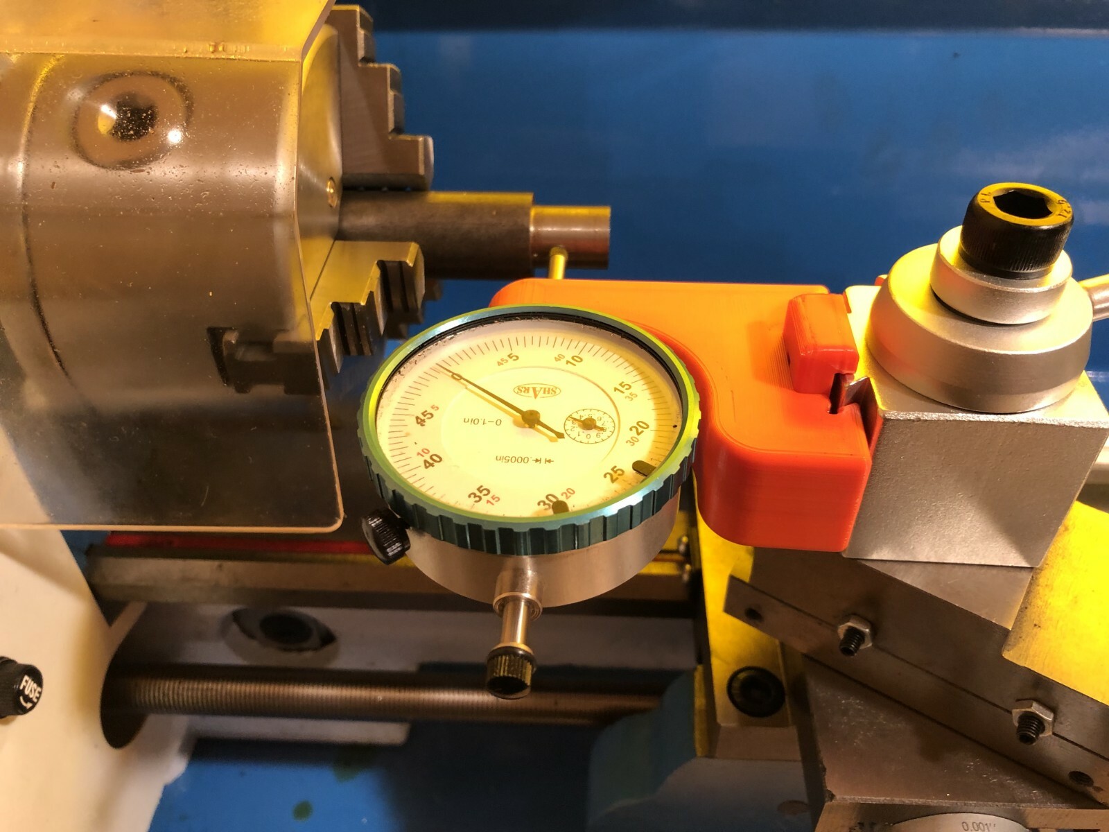 Mini Lathe Quick Change Tool Post Dial Indicator Holder!(Indicator Not included)