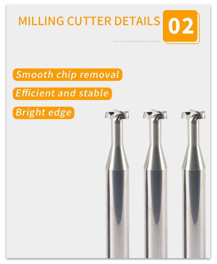 Milling Cutter CNC Machining Machine Tungsten Steel Alloy T-slot HRC60D4
