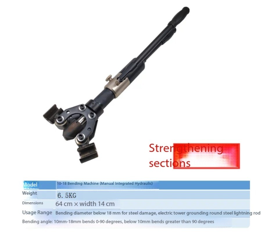 Manual Hand-Held Rebar Bending and Straightening Machine Hydraulic Portable