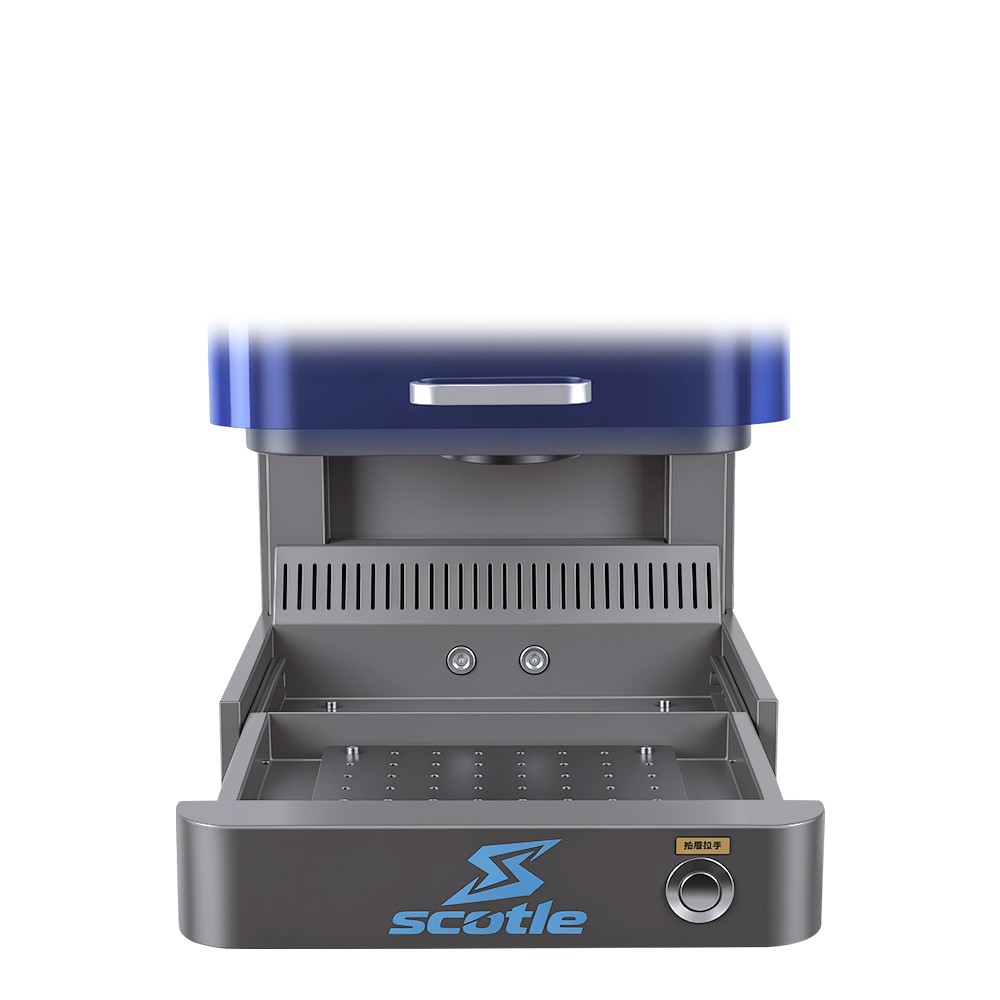 JPT MOPA 60W Fiber Laser Marking Machine Class 1 Metal Engraving with Ruida