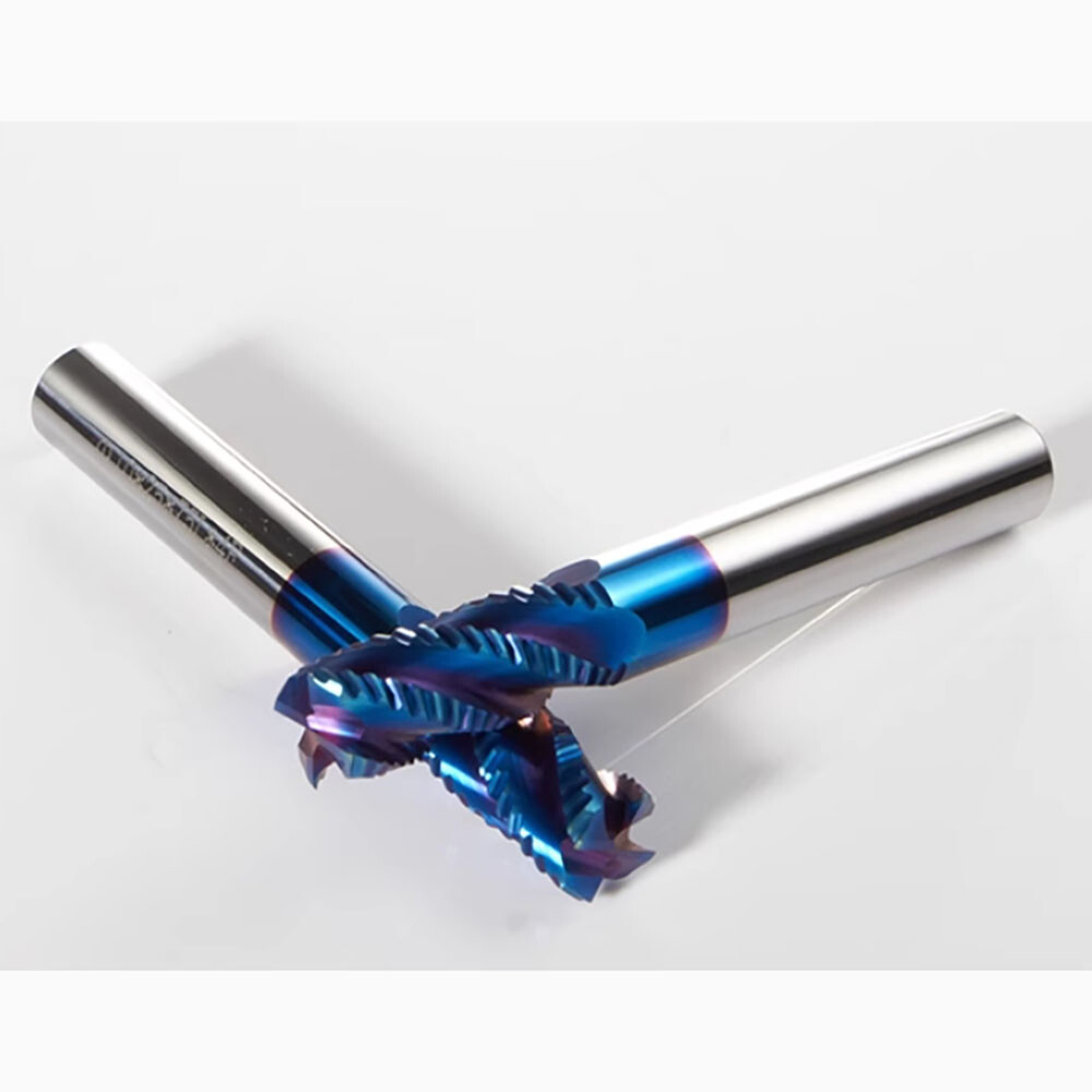 HRC65 4mm-12mm 4 Flute Tungsten steel Roughing End Mill 4/6/8/10/12mm Shank