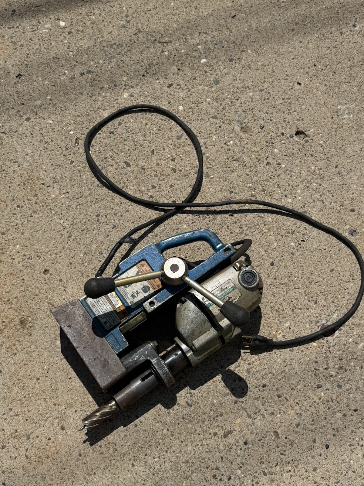 Portable Electric Magnetic Base Drill Press, Manual Control (Mag Drill)