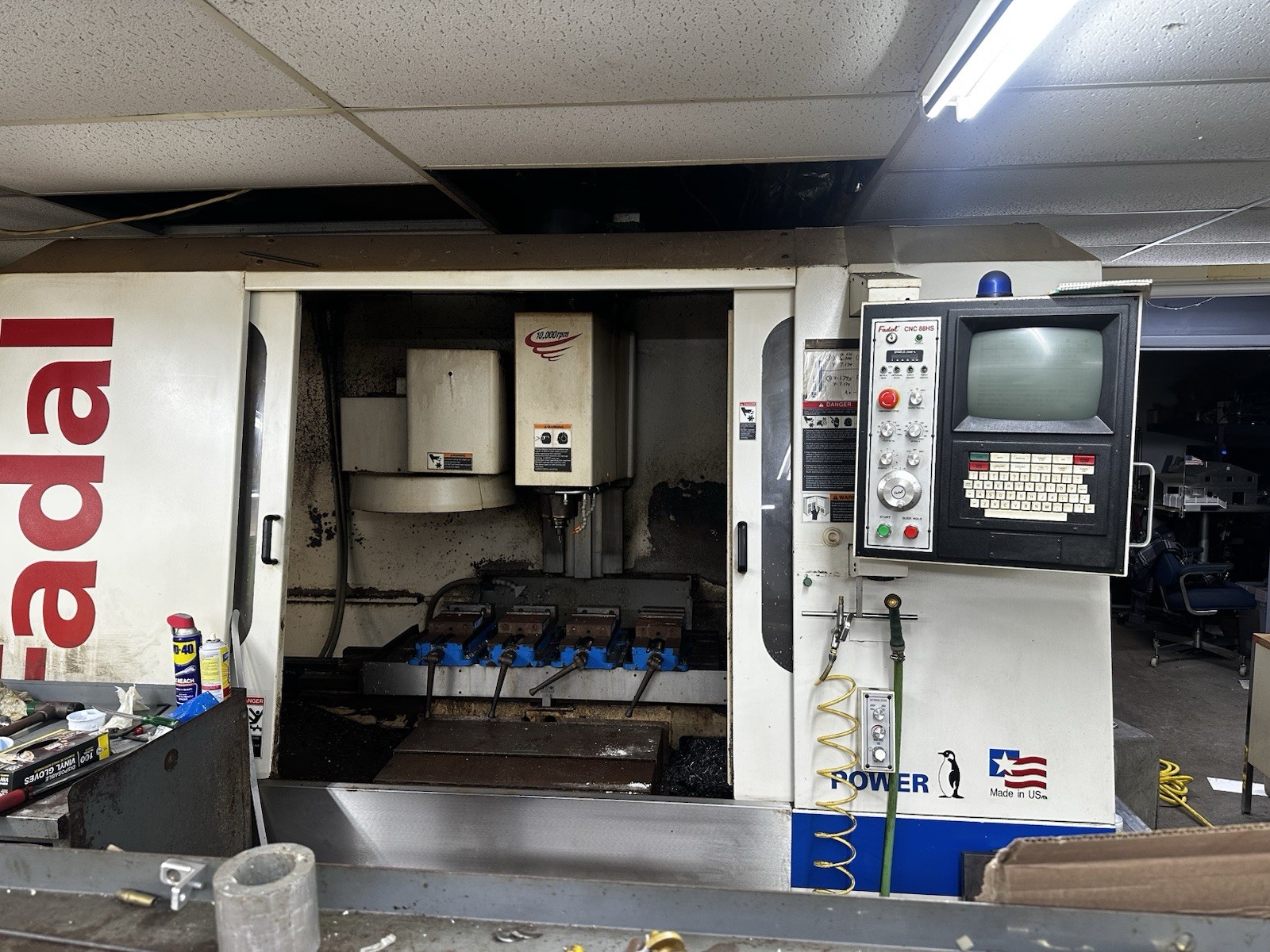 Fadal CNC 88HS Machining Center Milling Machine 10,000 RPM Spindle Electric