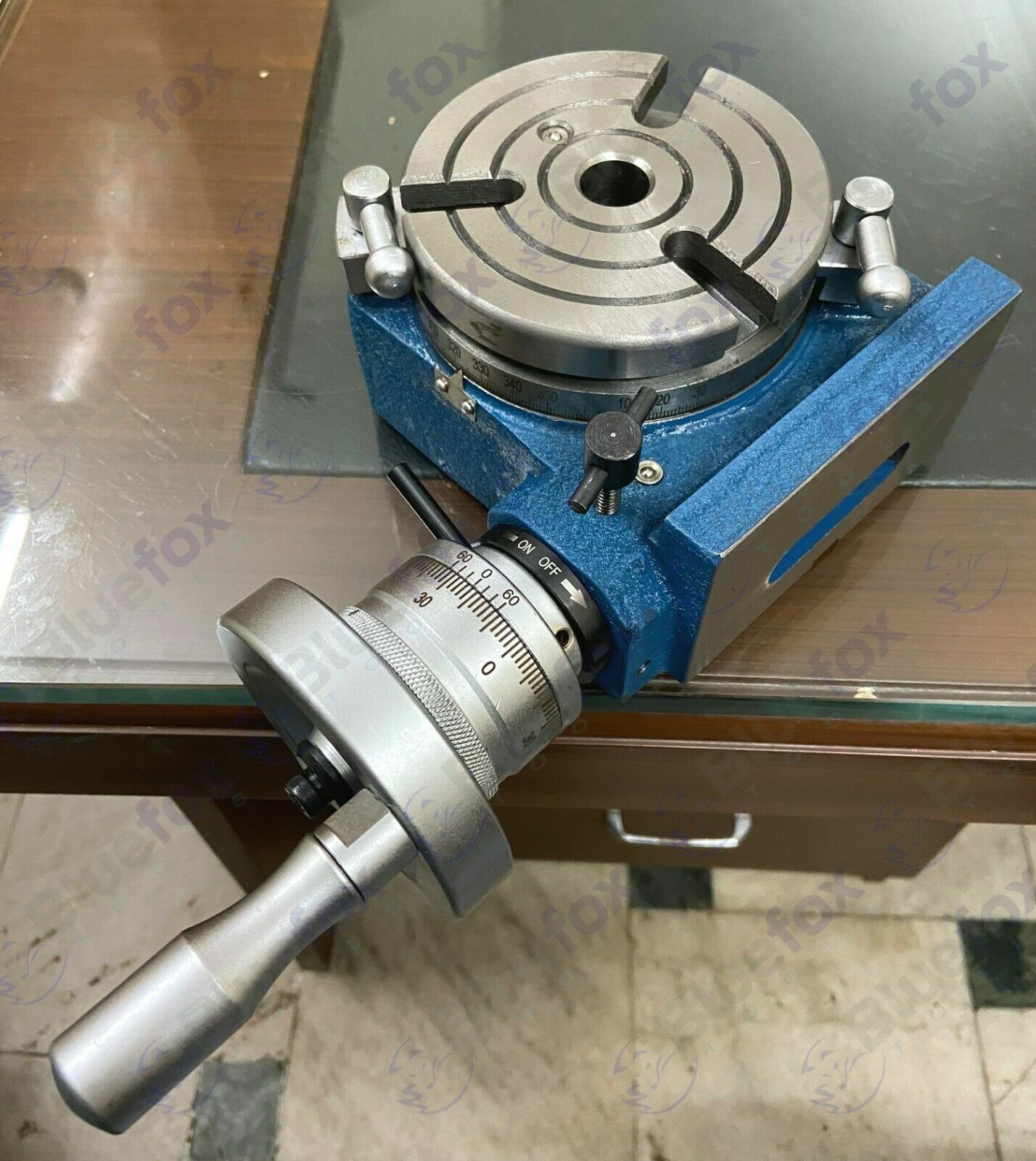 4″ 110mm HV4 Horizontal Vertical Rotary Table with M8 Clamp Kit for Milling