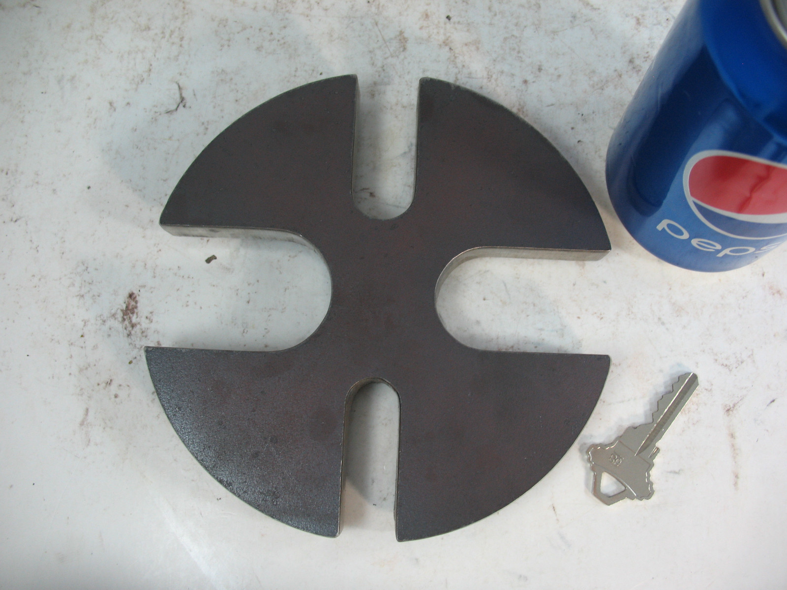 4-3/4″ STEEL 3 T Slotted ANVIL WHEEL Arbor Press Plate not cast