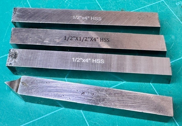 4 Pc HSS TOOL Blanks 1/2 Square X 4 inch Long & 12 X 100mm LATHE TOOL ex display