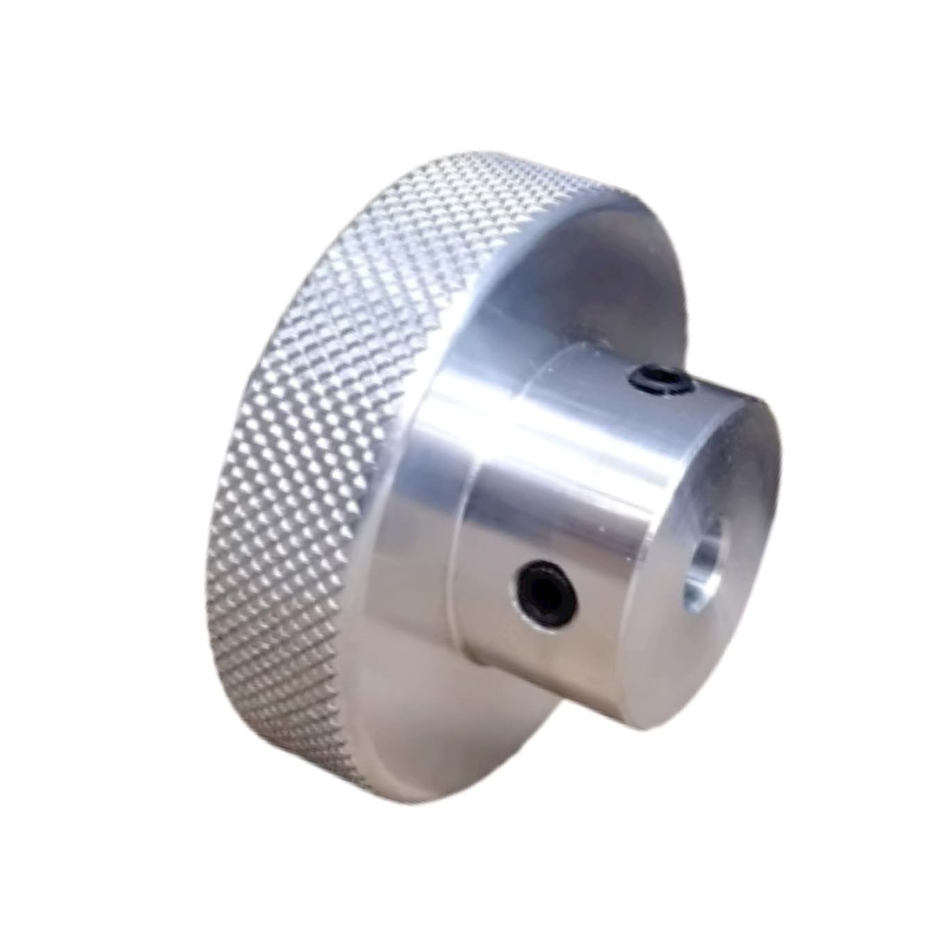 50mm OD 14mm Bore Aluminum Alloy Handwheel Knobs for Sliding Table Black