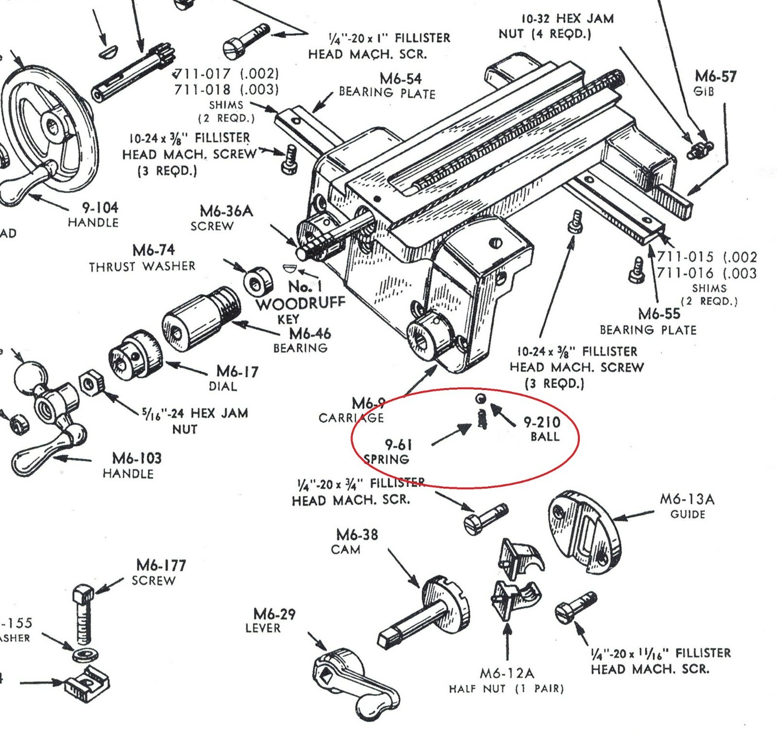 NEW Atlas Craftsman Lathe 6″ 10″ 12″ Ball 9-210 & Spring 9-61 Stainless Steel