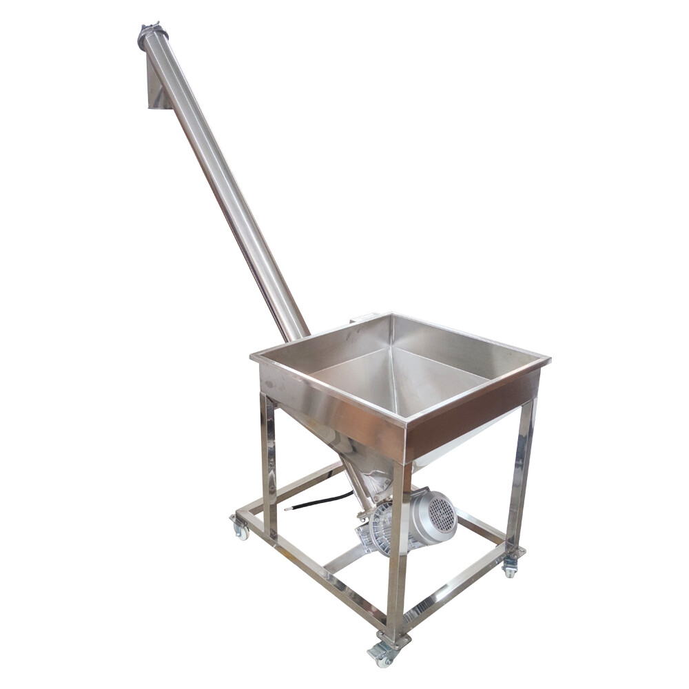 Electric Screw Conveyor Feeder Auger Hopper 1.7m Height 220V 1.1KW Single-phase