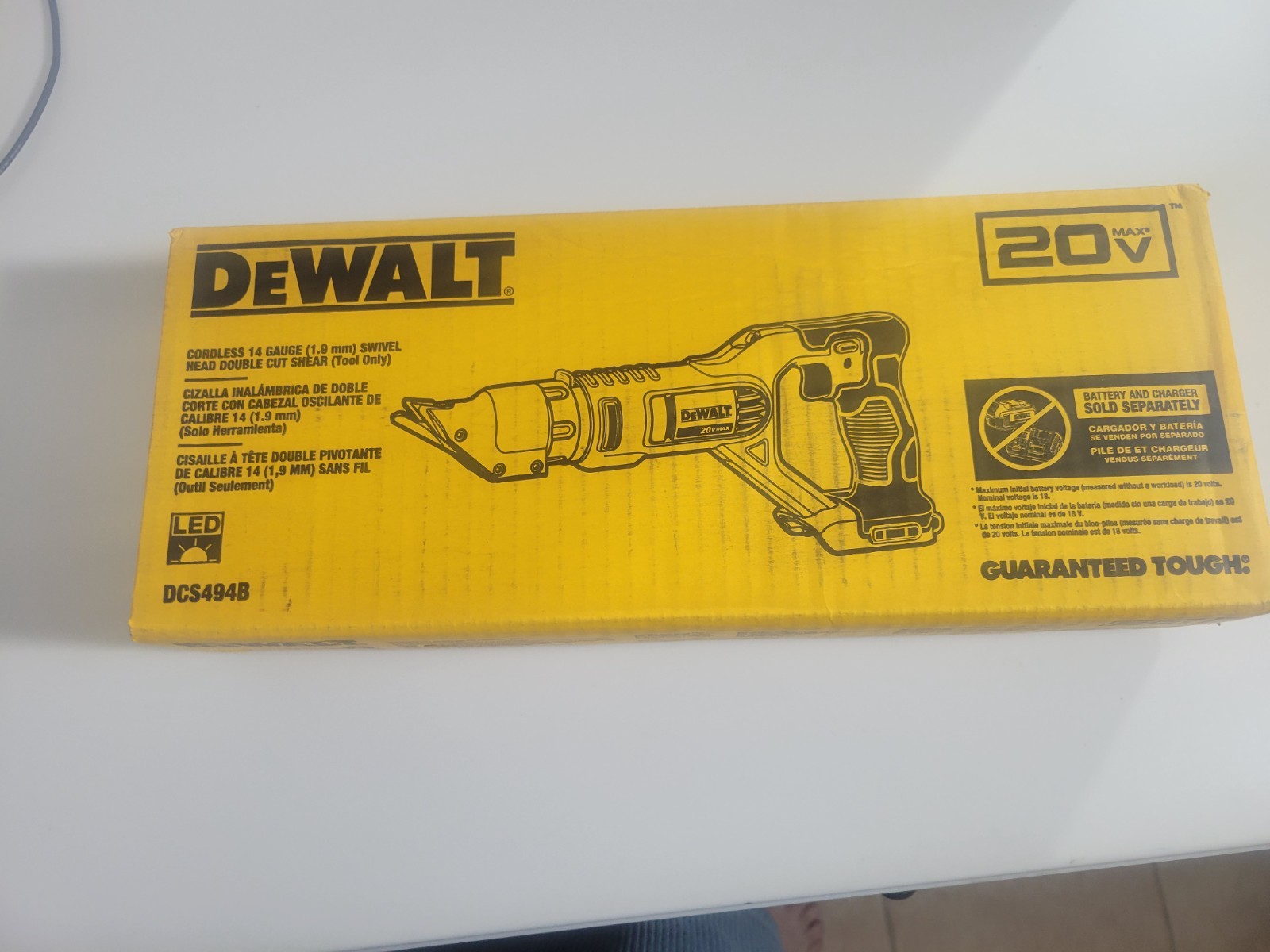 DEWALT 20V MAX 14-Gauge Swivel Head Shears Bare Tool Model DCS494B New US