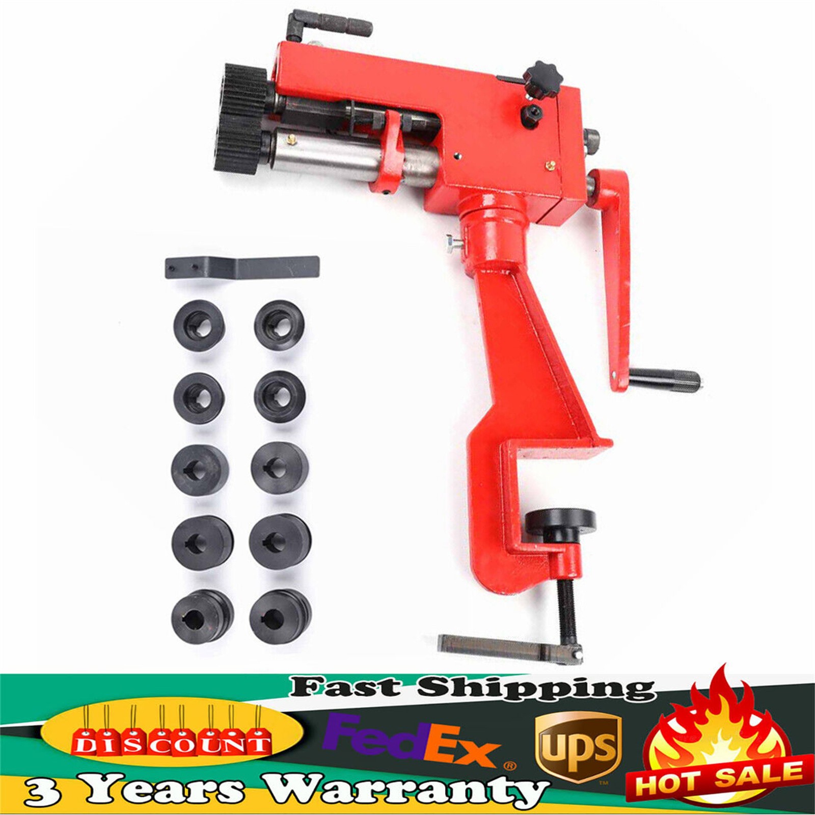 RM-08 7inch Sheet Metal Fabrication Bead Roller Rotary Machine 22-Gauge w/6 Dies
