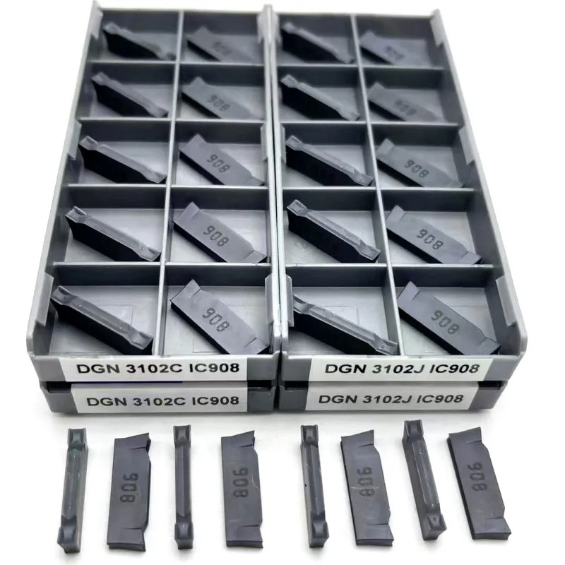 DGN3102C / 3102J IC908 Carbide Grooving Inserts 3mm CNC Slotting Cemented Lathe