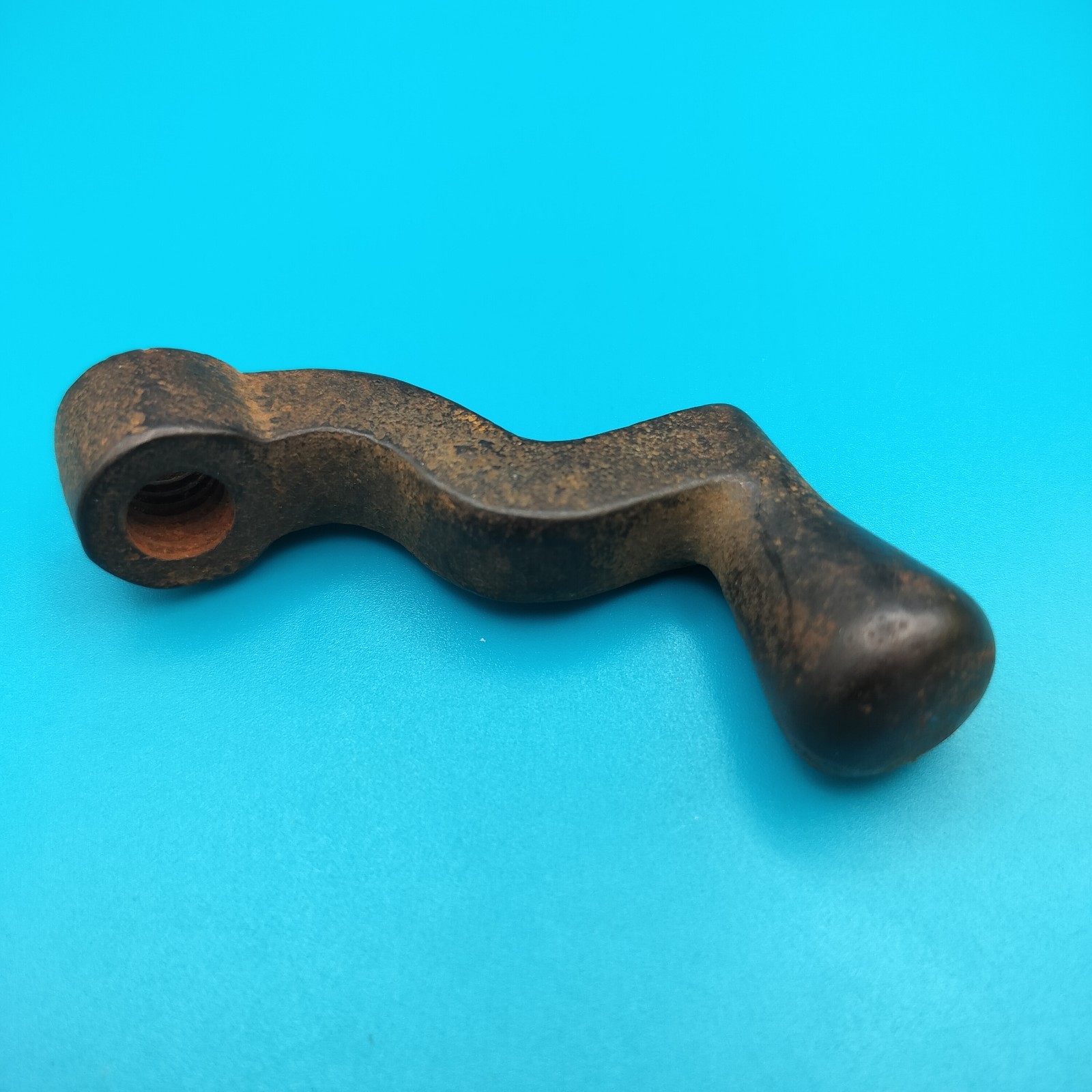 Vintage Cast Iron Crank Handle Machine Tool Lathe Grinder Press 3.5″ Threaded