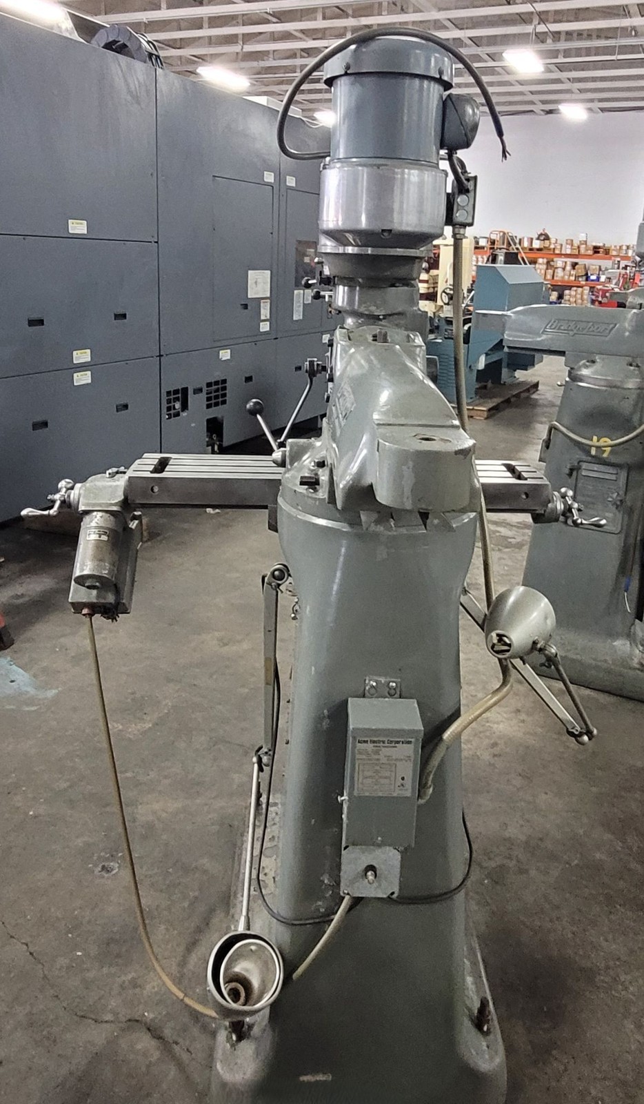 Bridgeport Series 1 Mill w/ Rebuilt 2HP, Chrome Ways, PF, 9×42 Table