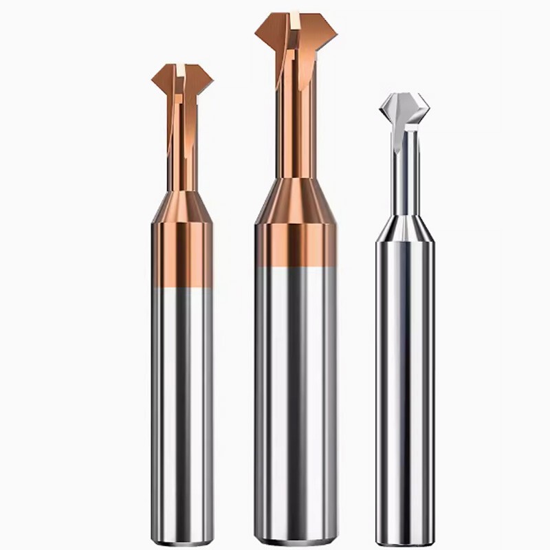Carbide Chamfer Cutter Deburrer Double Angle End Mill Ø3-12mm 3/4 Flute Milling