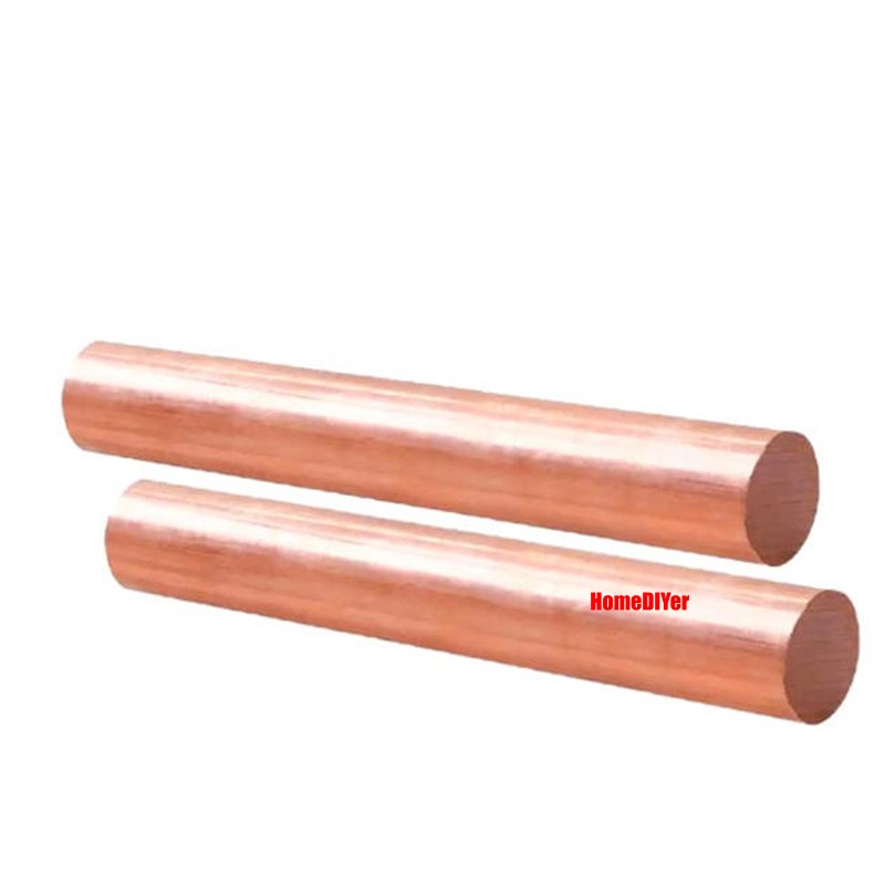 T2 Copper Round Bars Solid Profile Rods Diameter 8mm- 100mm Length 100mm- 300mm