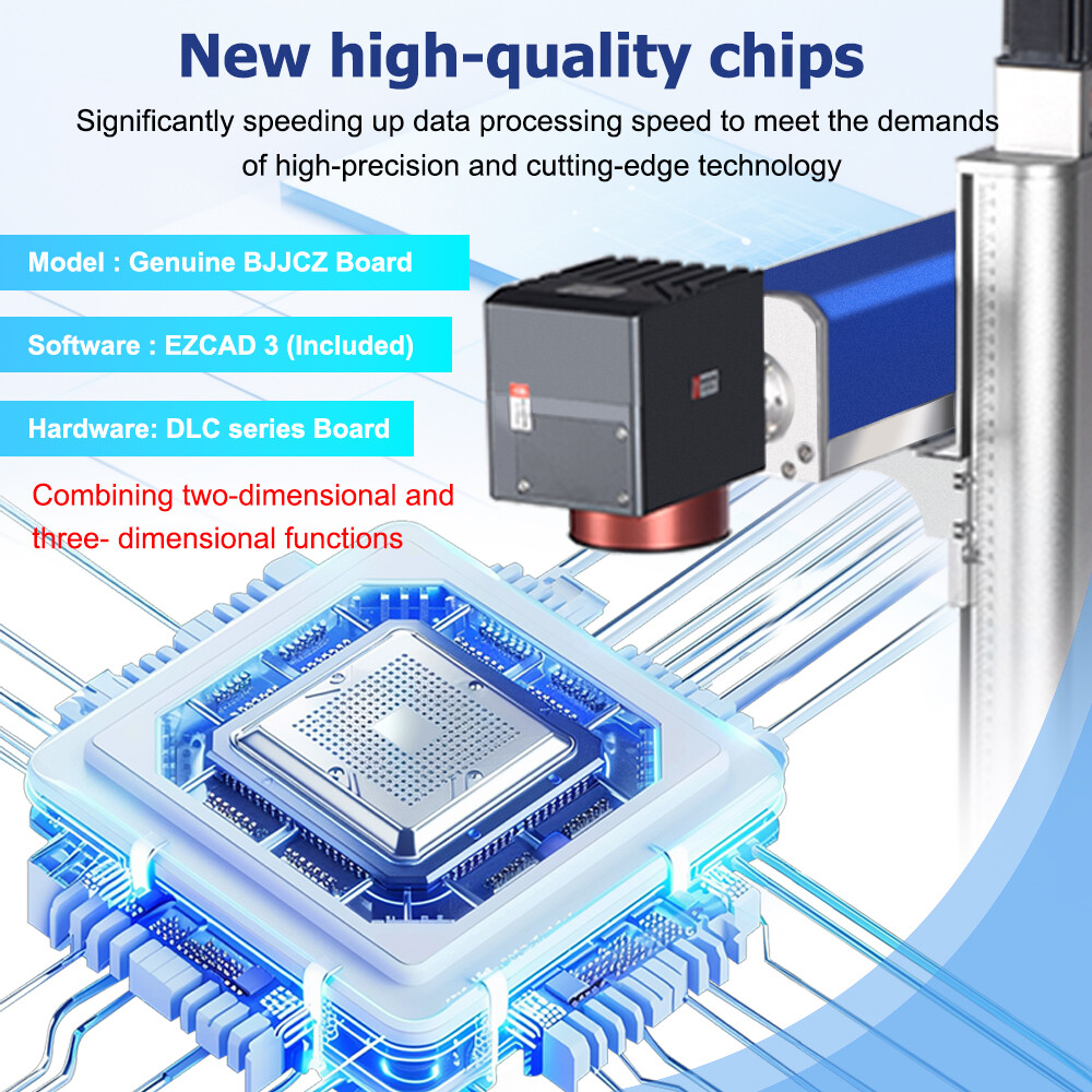 60W 2.5D JPT Mopa M7 Fiber Laser Marking Machine Metal Deep/Relief Engraver AU