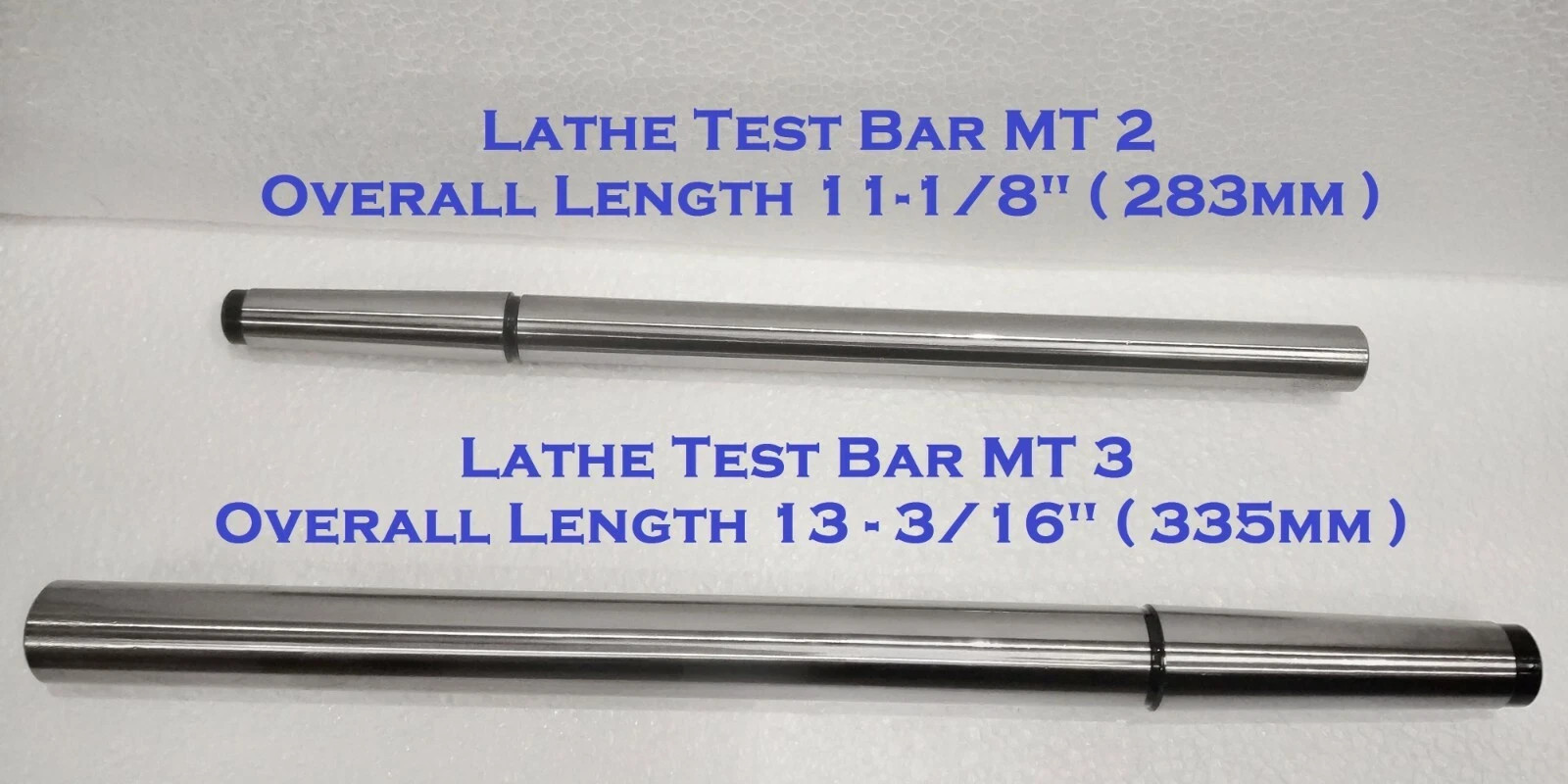 LATHE ALIGNMENT TEST BAR Set Of 2 Pcs : 2MT & 3MT / EN31 ALLOY STEEL